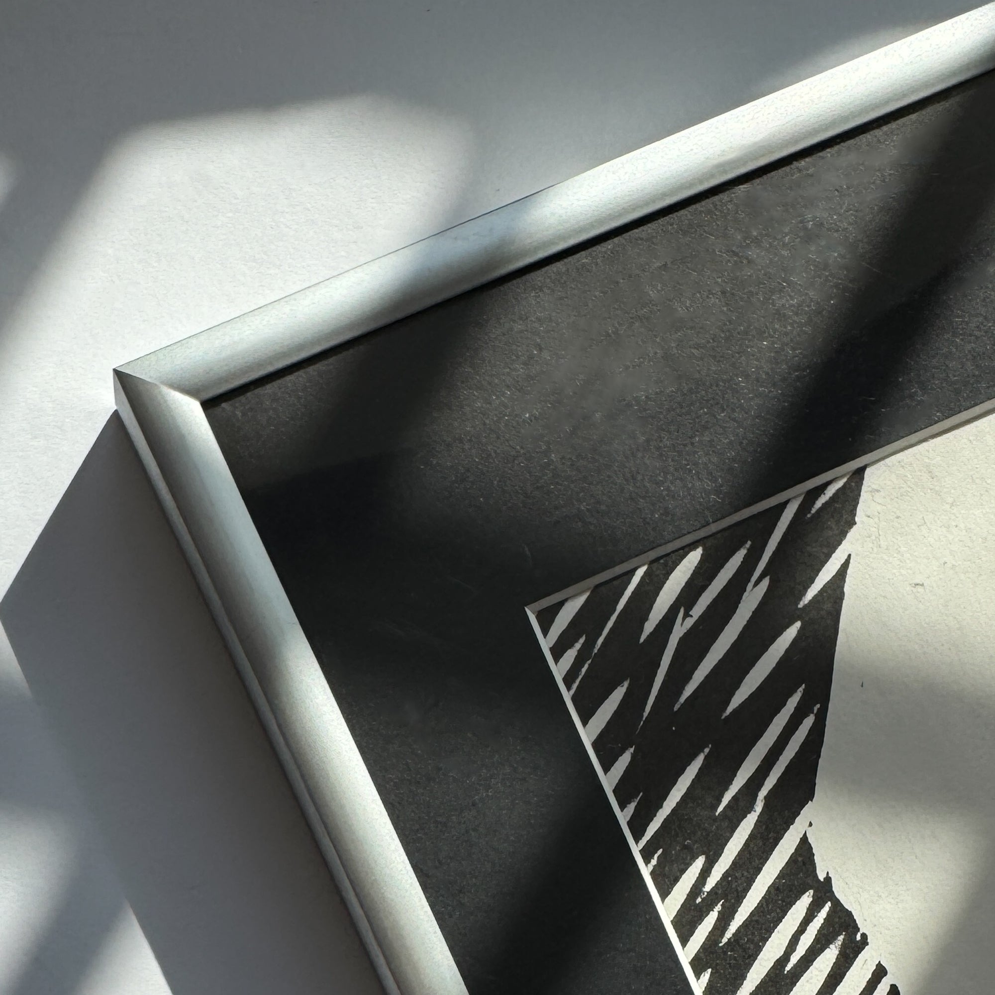 Matte silver A1 aluminum frame - Narrow (9 mm) - 59.4×84.1 cm