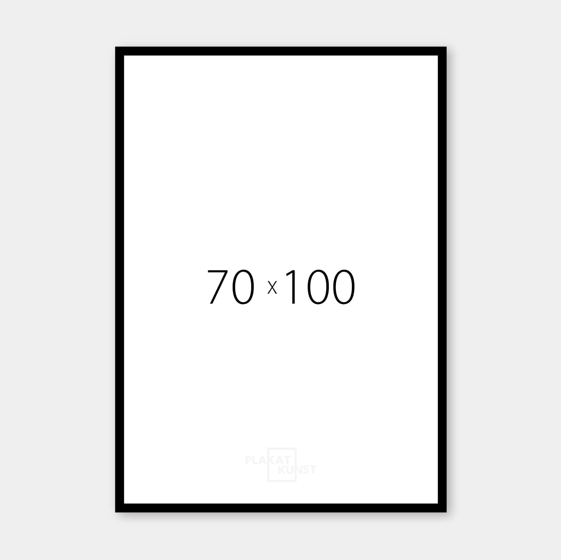 Black wooden frame - Wide (20 mm) - 70x100 cm