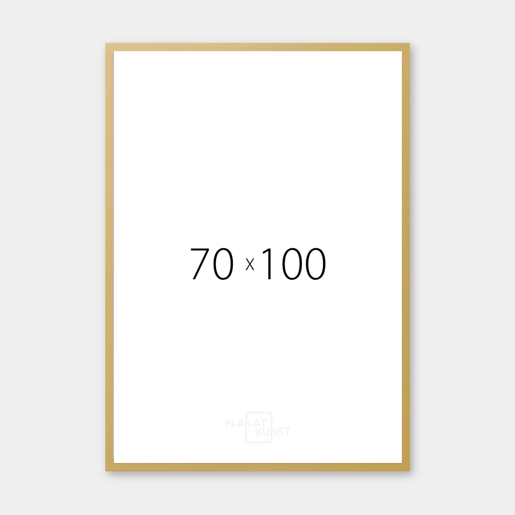 Dark gold wooden frame - Wide (20 mm) - 70x100 cm