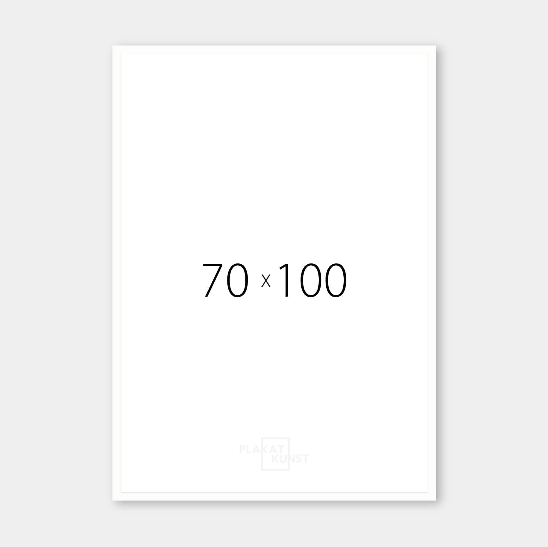 White wooden frame - Wide (20 mm) - 70x100 cm
