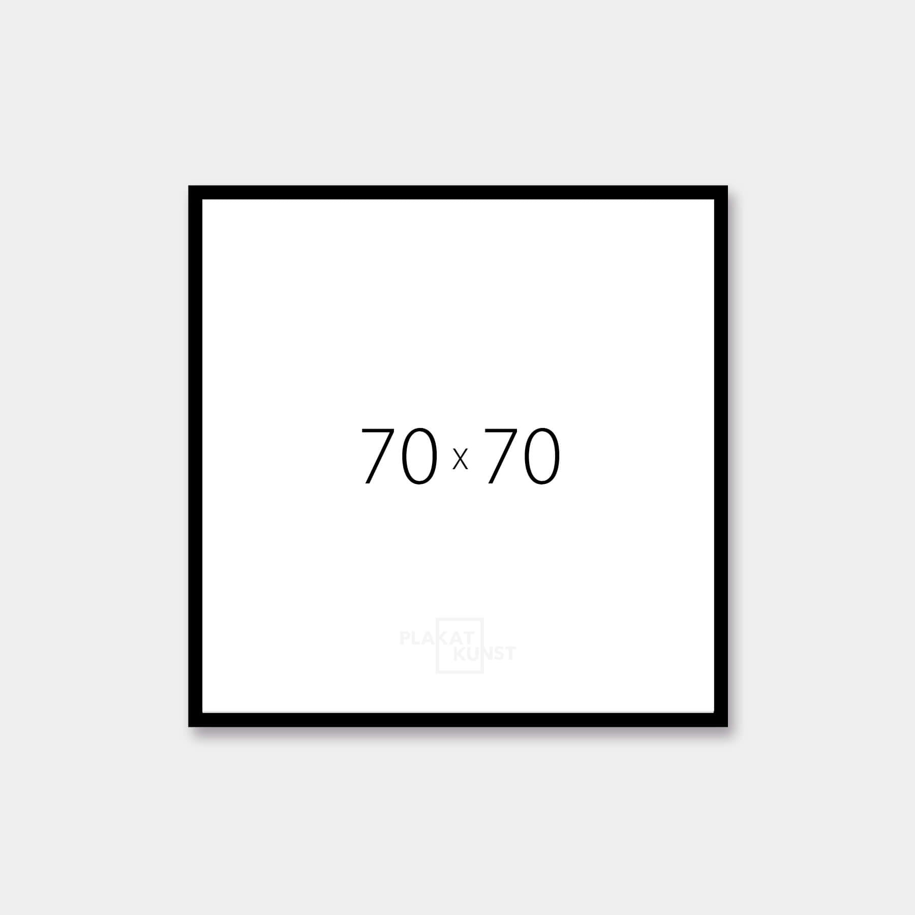 Black wooden frame - Wide (20 mm) - 70×70 cm