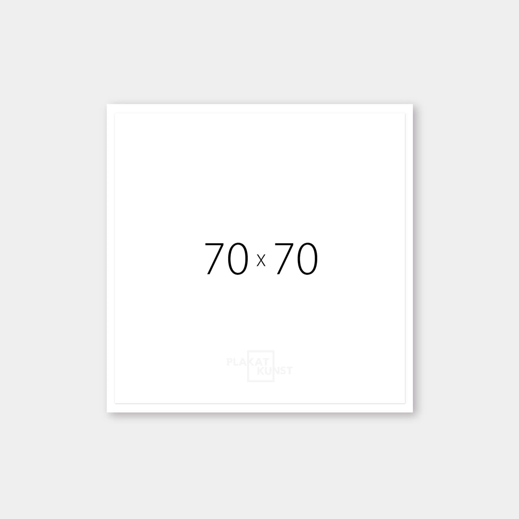 White wooden frame - Wide (20 mm) - 70×70 cm