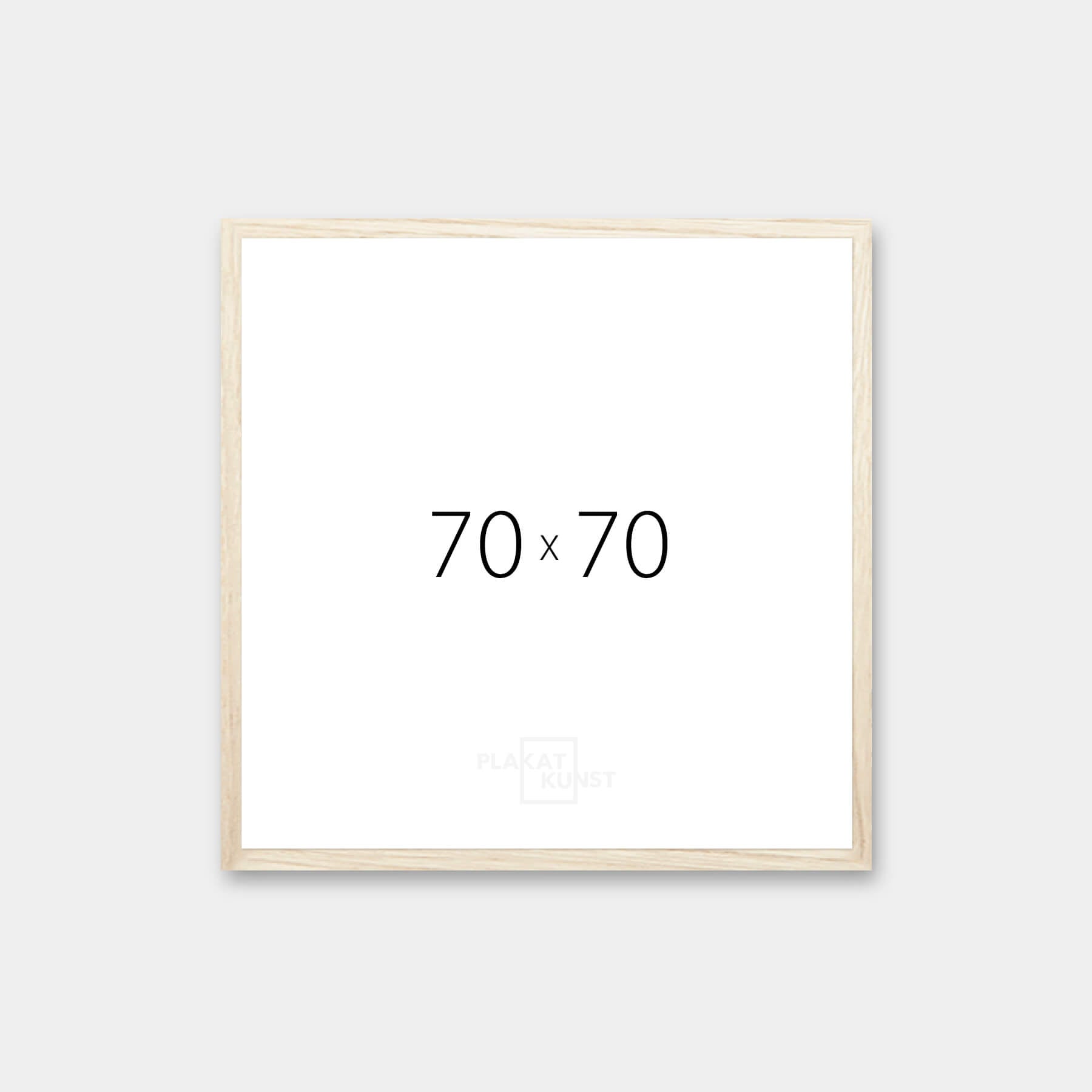Picture frame in light wood - Wide (20 mm) - 70×70 cm