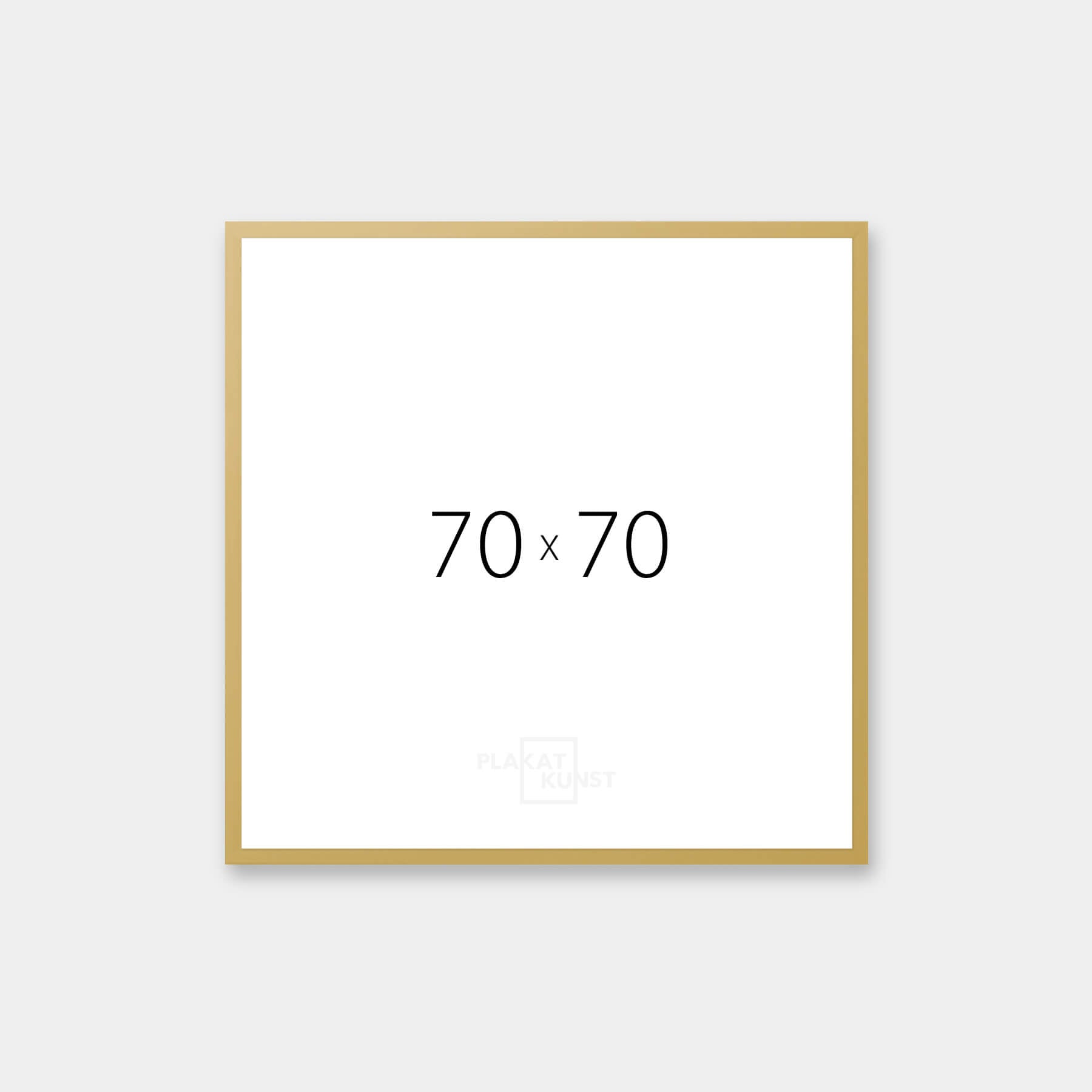 Dark gold wooden frame - Wide (20 mm) - 70x70 cm
