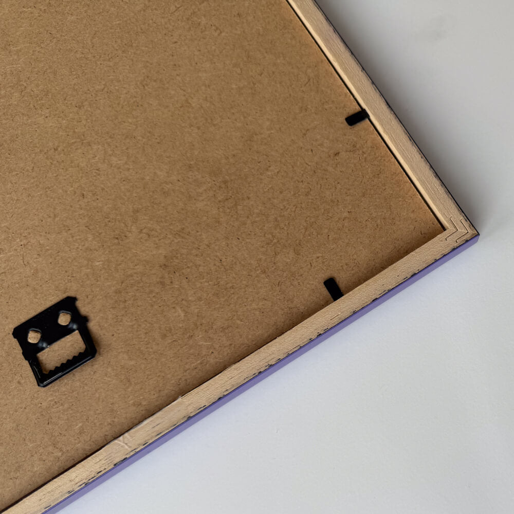 Purple glossy wooden frame - Narrow (13 mm) - A3 (30x42 cm)