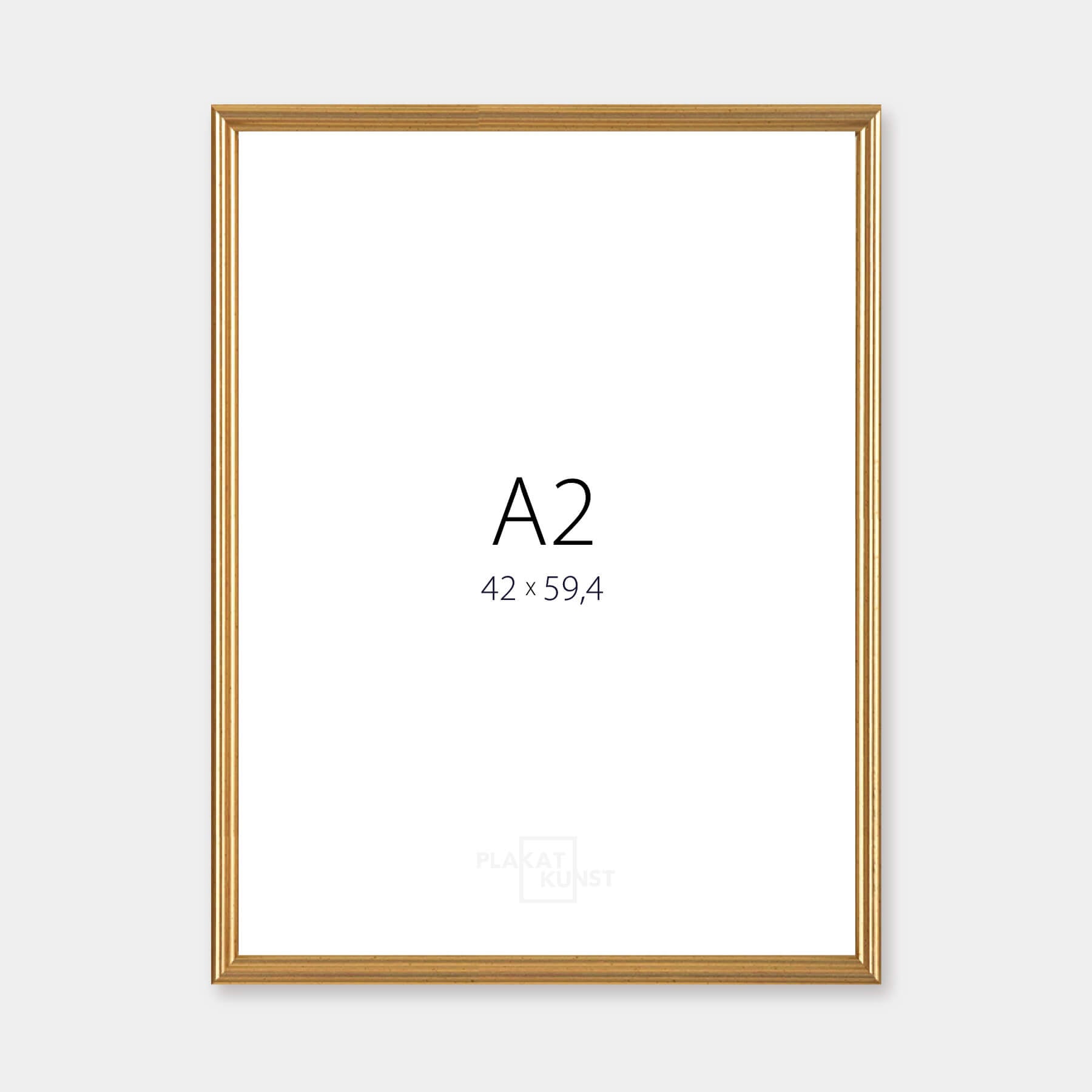 Vintage Gold Frame - Narrow (15 mm) - A2 (42x59.4cm)