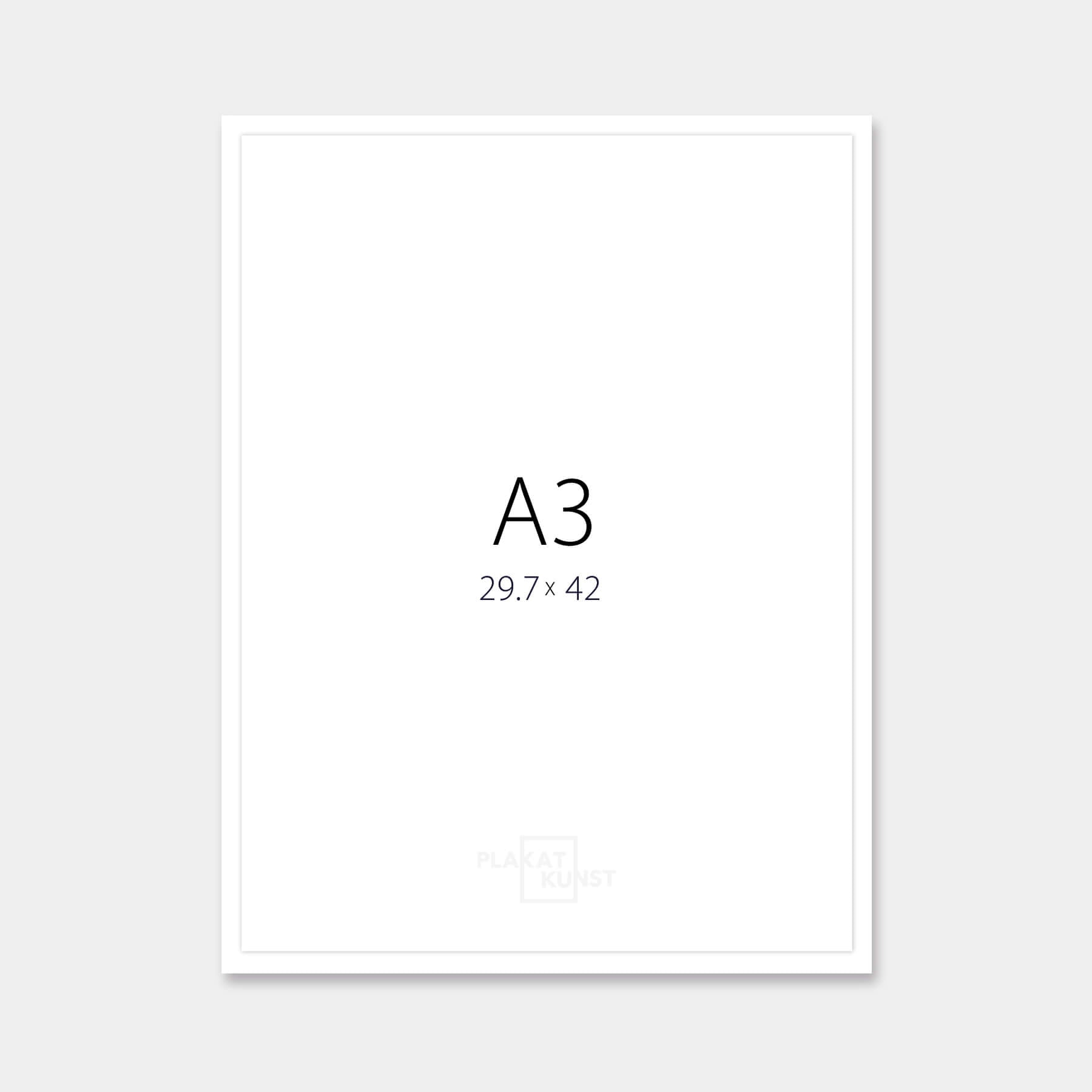 White wooden frame - Narrow (10 mm) - A3 (30×42 cm)