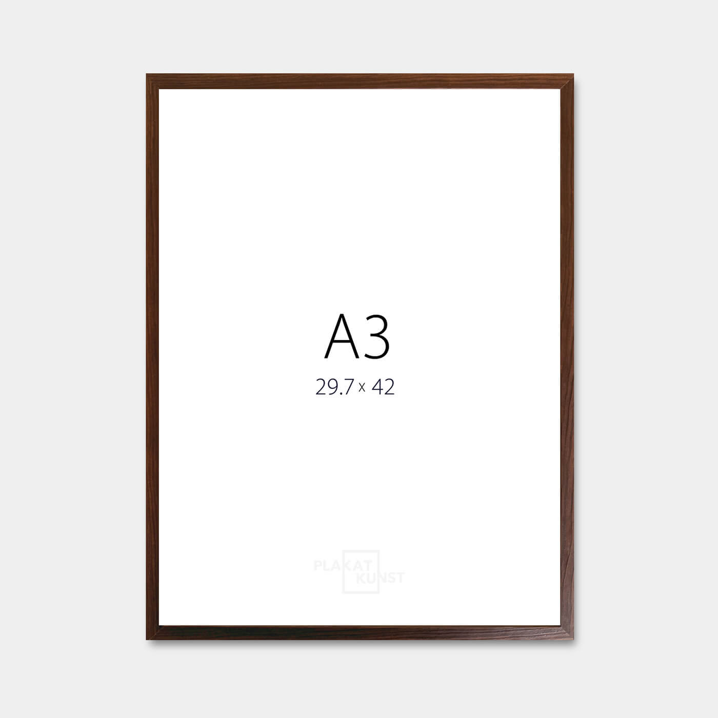 Dark wooden frame - Narrow (10 mm) - A3 (30x42 cm)