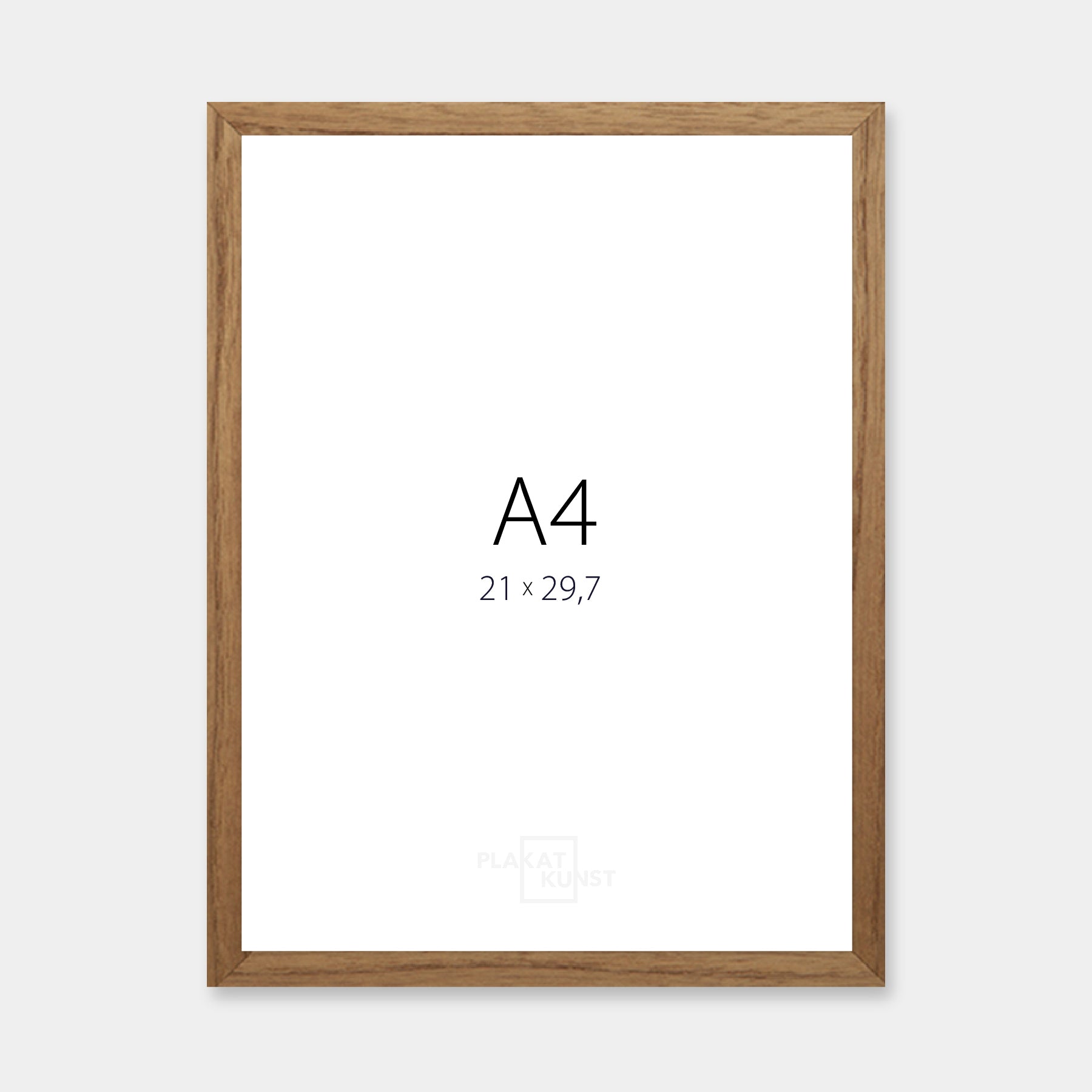Dark oak frame - Narrow (12 mm) - A4 (21x29.7 cm)