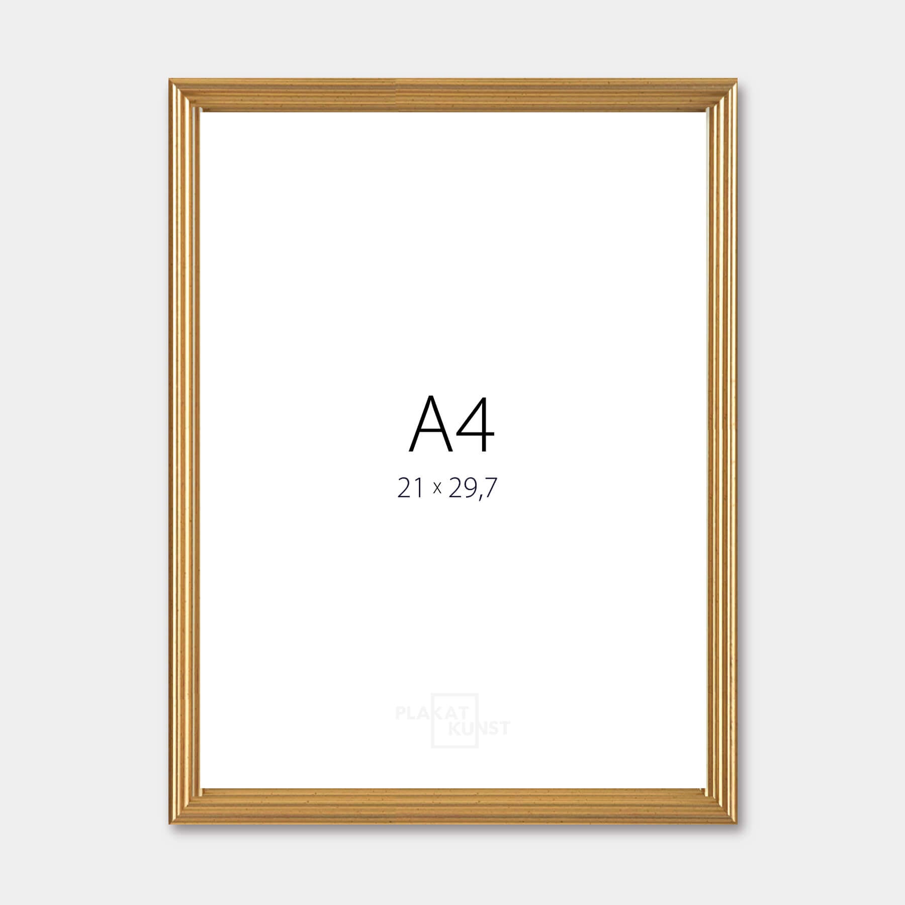 Vintage Gold Frame - Narrow (15 mm) - A4 (21x29.7cm)