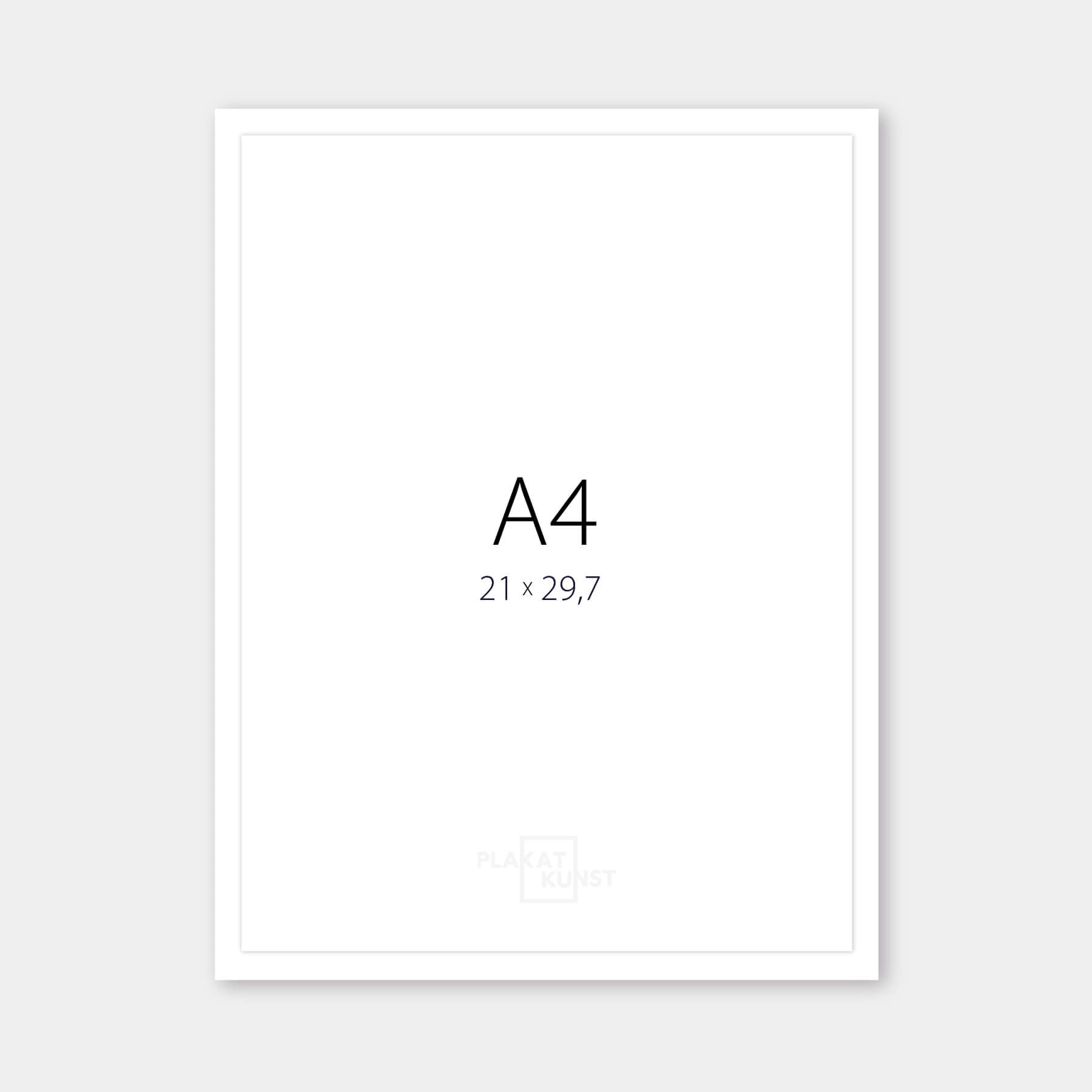 White wooden frame - Narrow (10 mm) - A4 (21x29.7 cm)