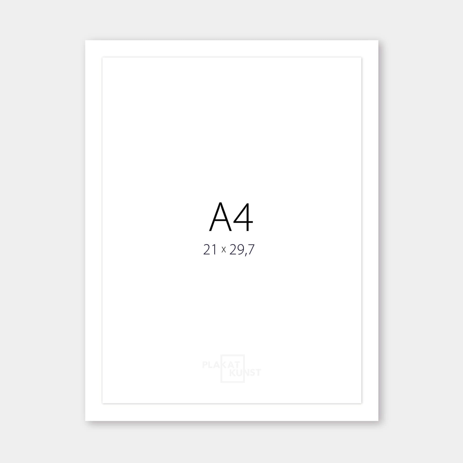 White wooden frame – Narrow (15 mm) – A4 (21x29.7 cm)