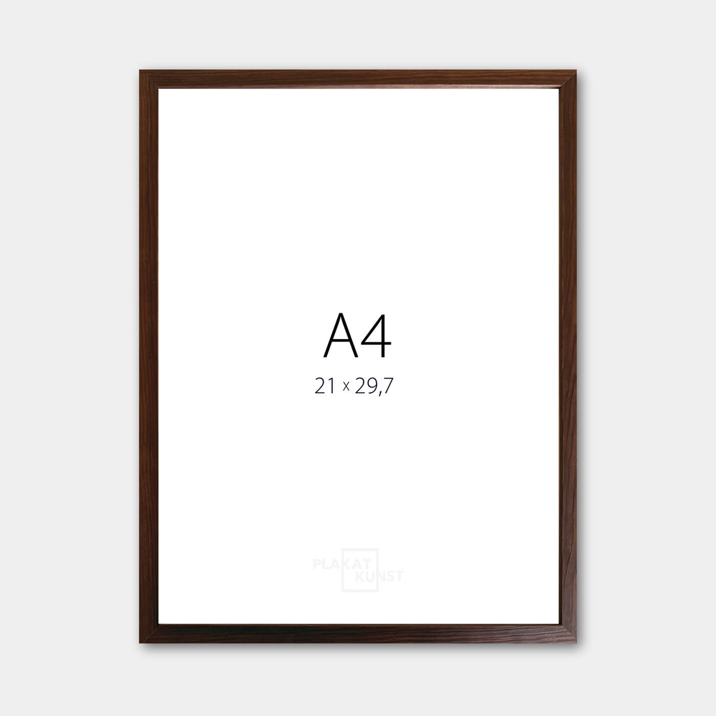 Dark wooden frame - Narrow (10 mm) - A4 (21x29.7 cm)