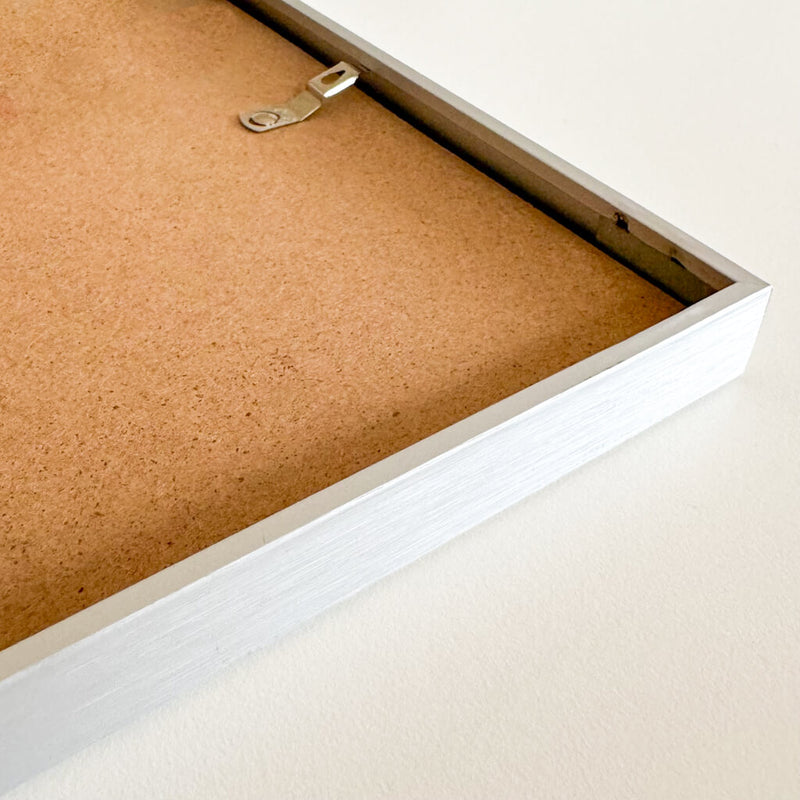 Matte silver aluminum frame - Narrow (9 mm) - 50×50 cm