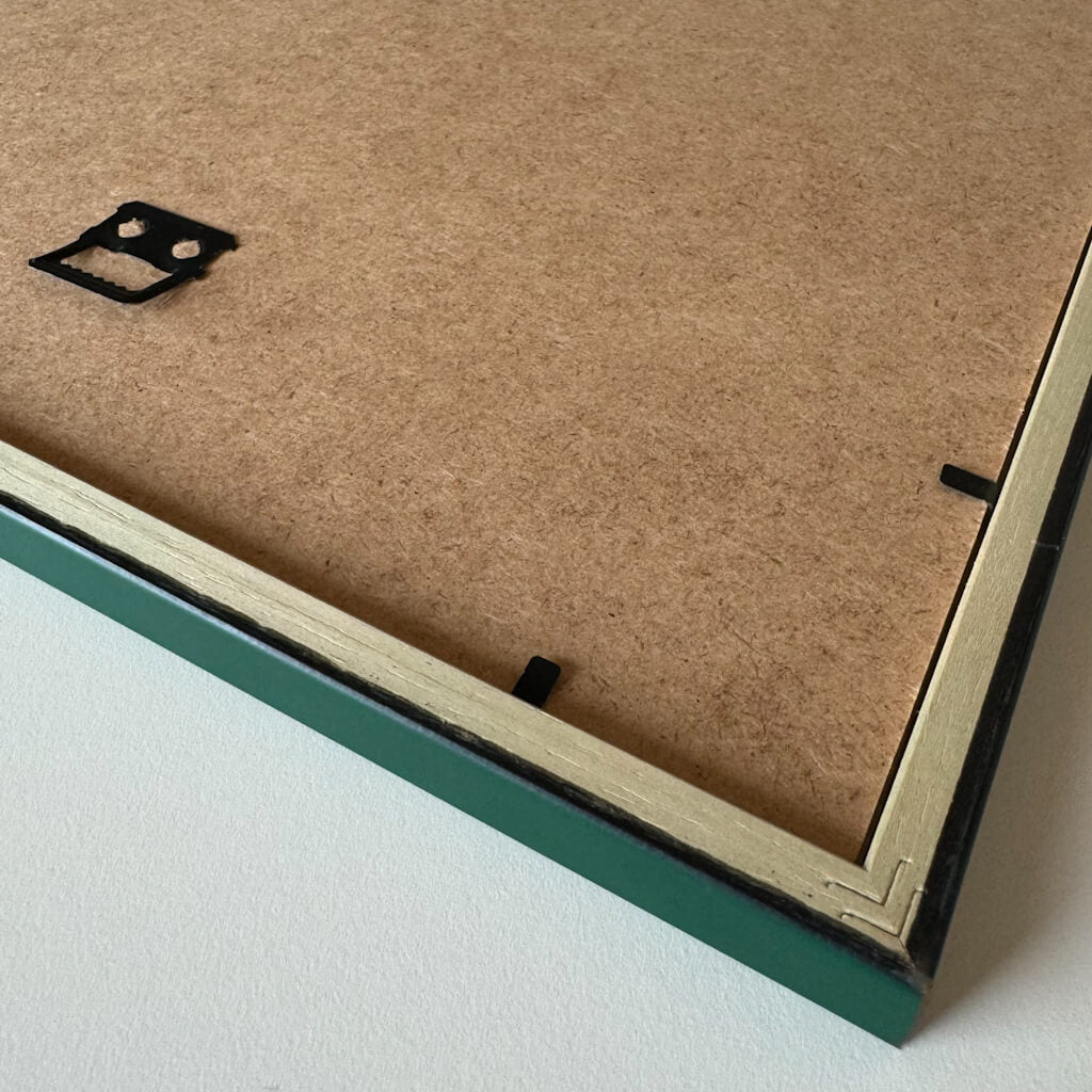 Dark green matte wooden frame - Narrow (15 mm) - 50×50 cm