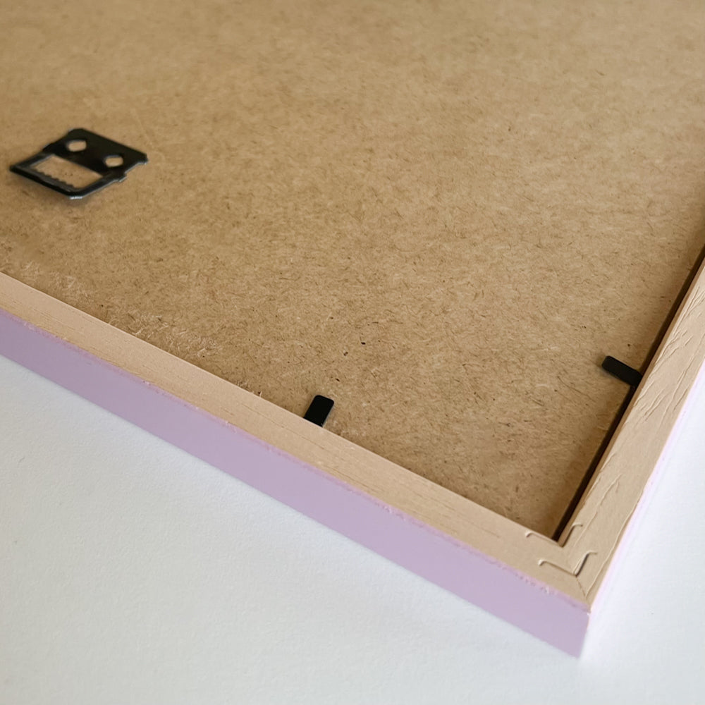 Pink matte wooden frame - Narrow (15 mm) - 30x40 cm