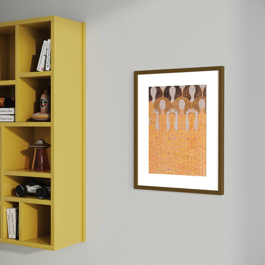 Brown matte wooden frame - Narrow (15 mm) - A4 (21x29.7 cm)