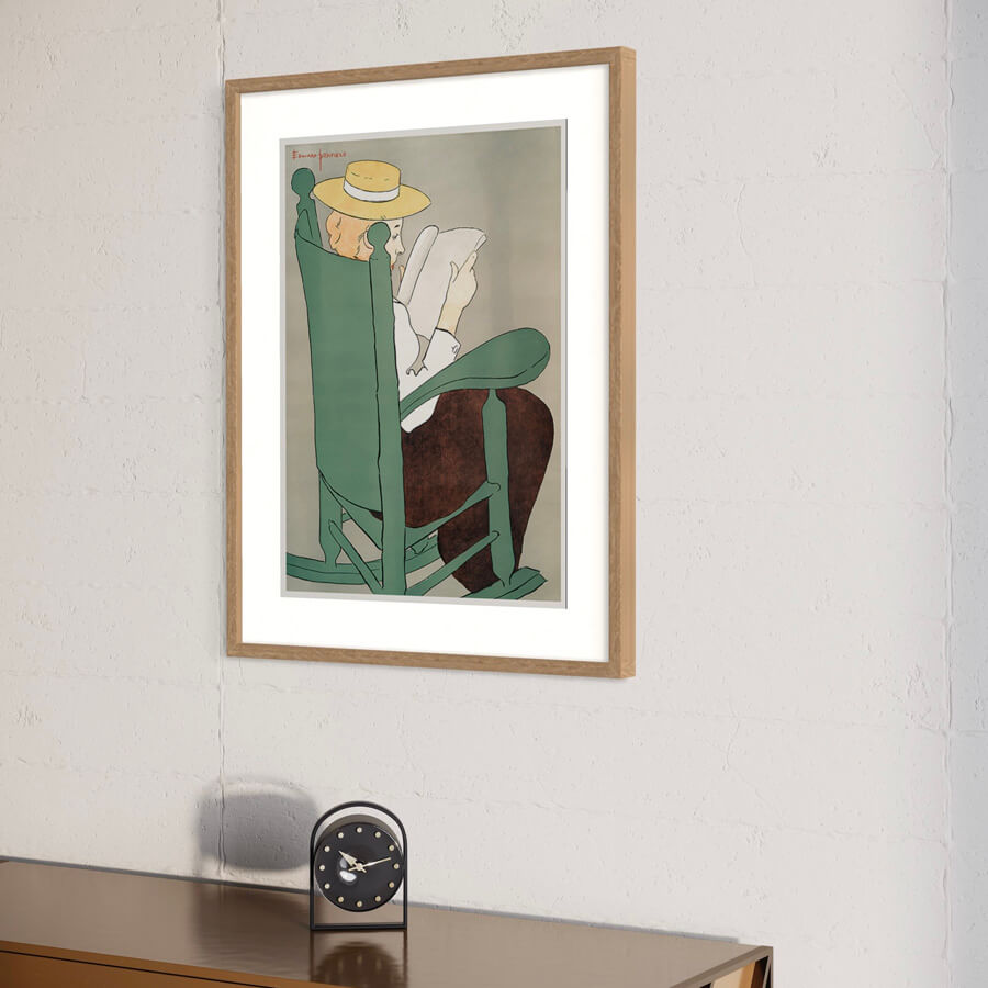 Woman reading in a rocking chair