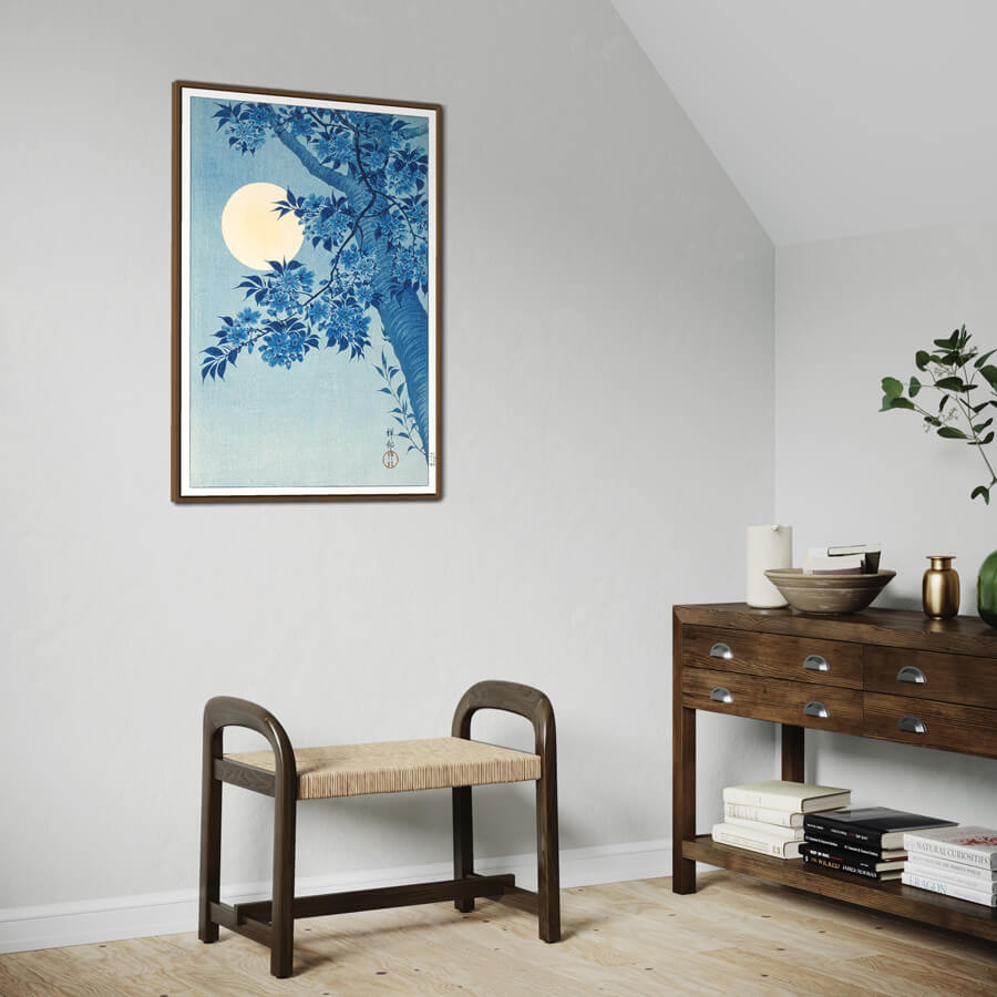 Cherry tree on a moonlit night