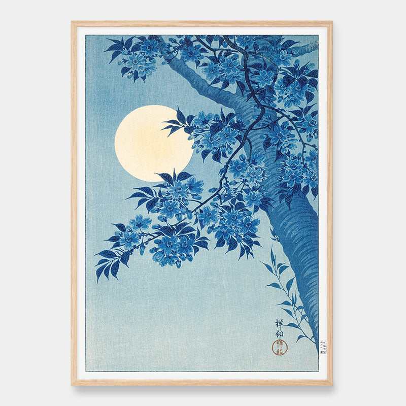 Cherry tree on a moonlit night