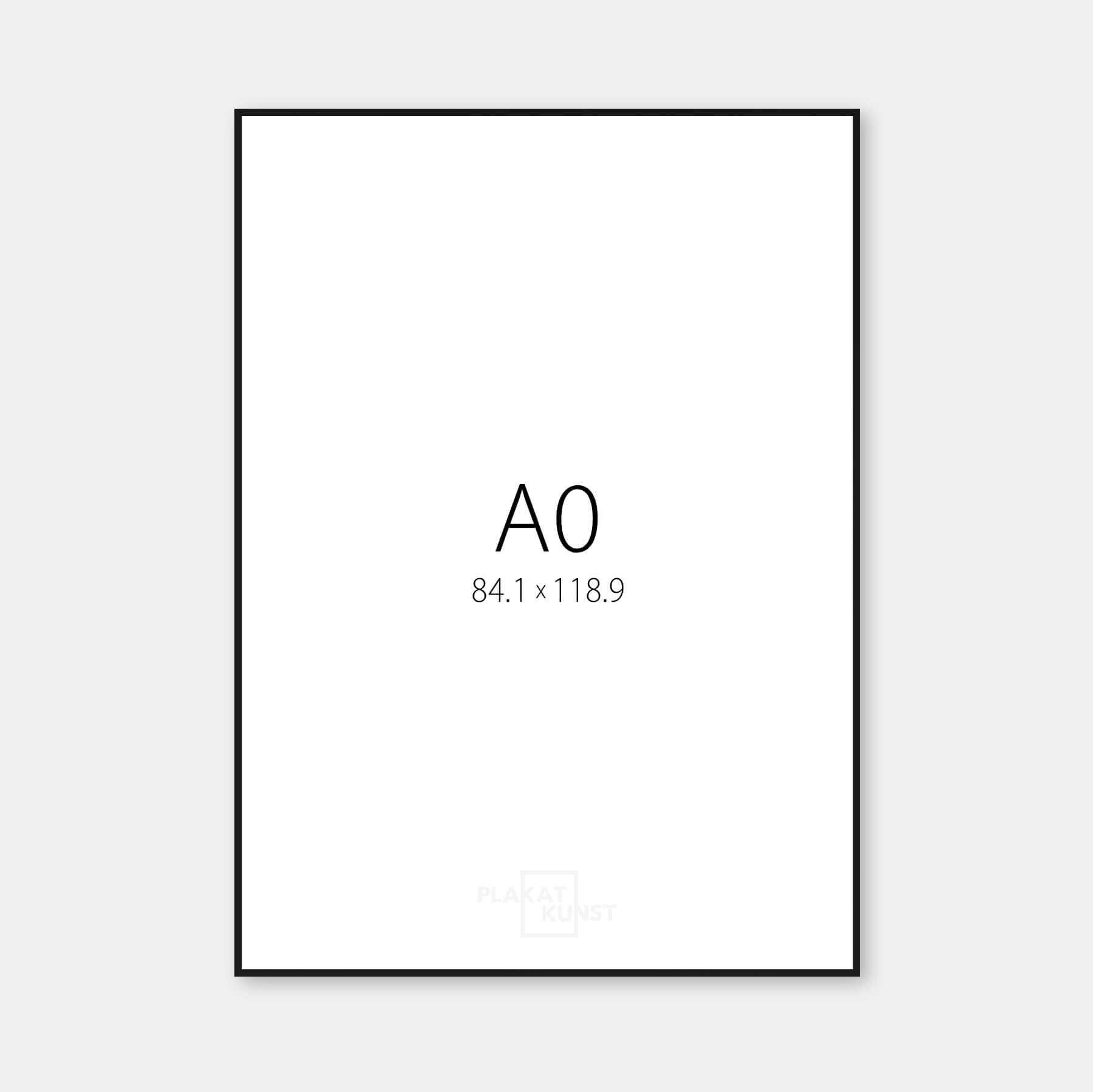 Black premium aluminum frame - Narrow (6 mm) - A0 (84.1x118.9 cm)