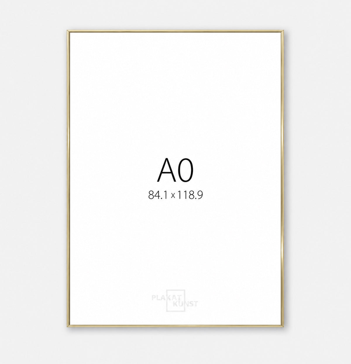A0 golden premium aluminum frame - Narrow (6 mm) - 84.1x118.9 cm