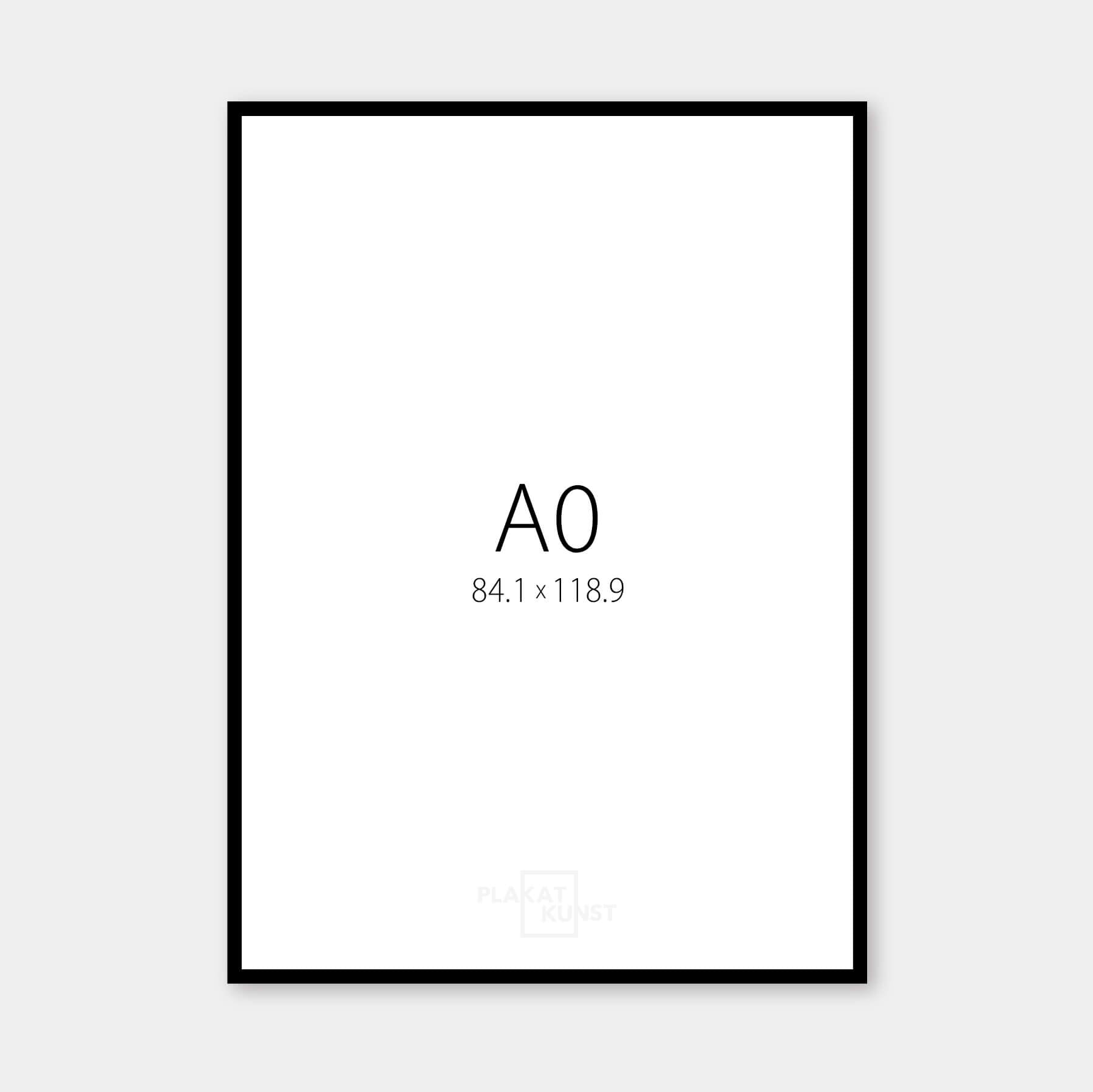 Black wooden frame - Wide (20 mm) - A0 (84.1x118.9 cm)