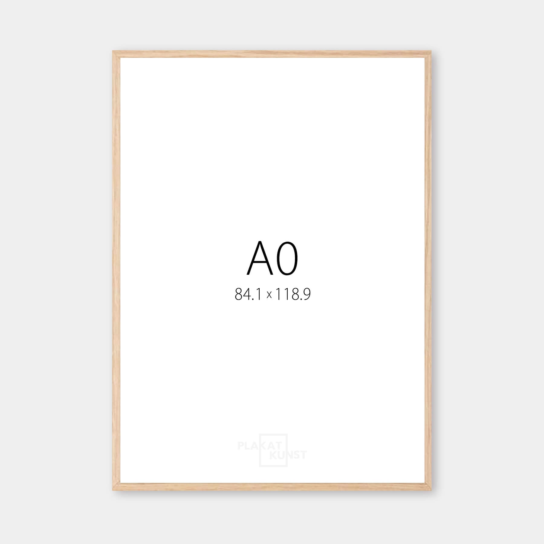 Solid oak frame - Wide (20 mm) - A0 (84.1x118.9 cm)