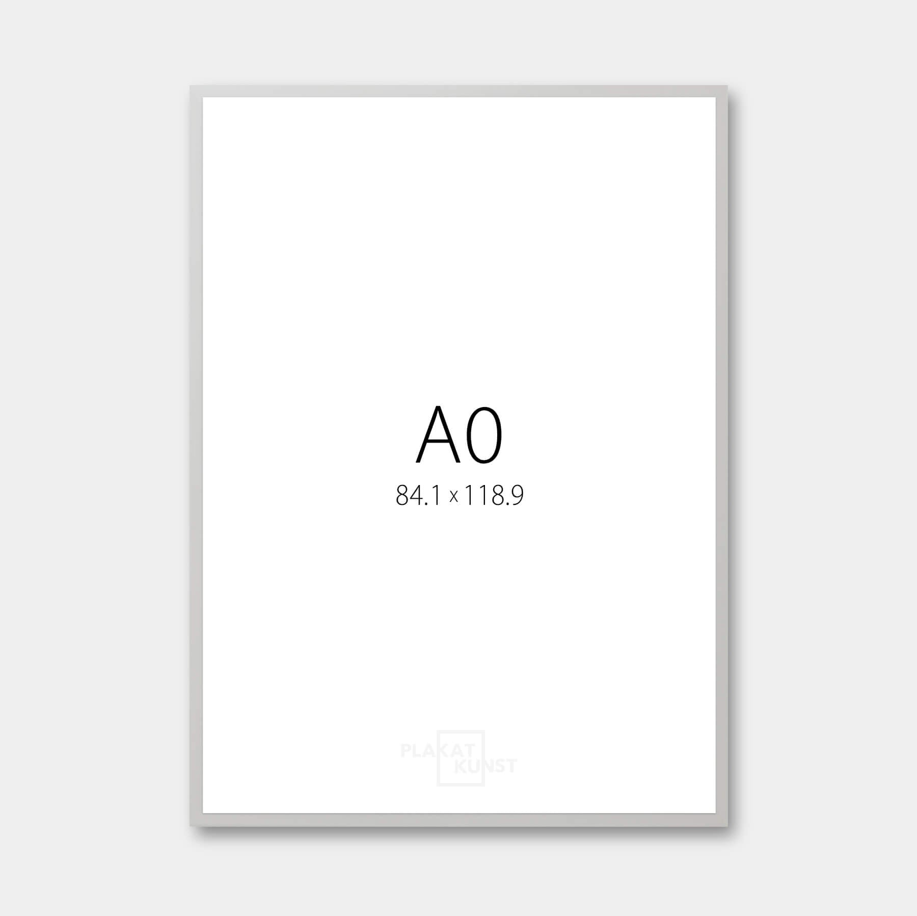 Silver wooden frame - Wide (20 mm) - A0 (84.1x118.9 cm)
