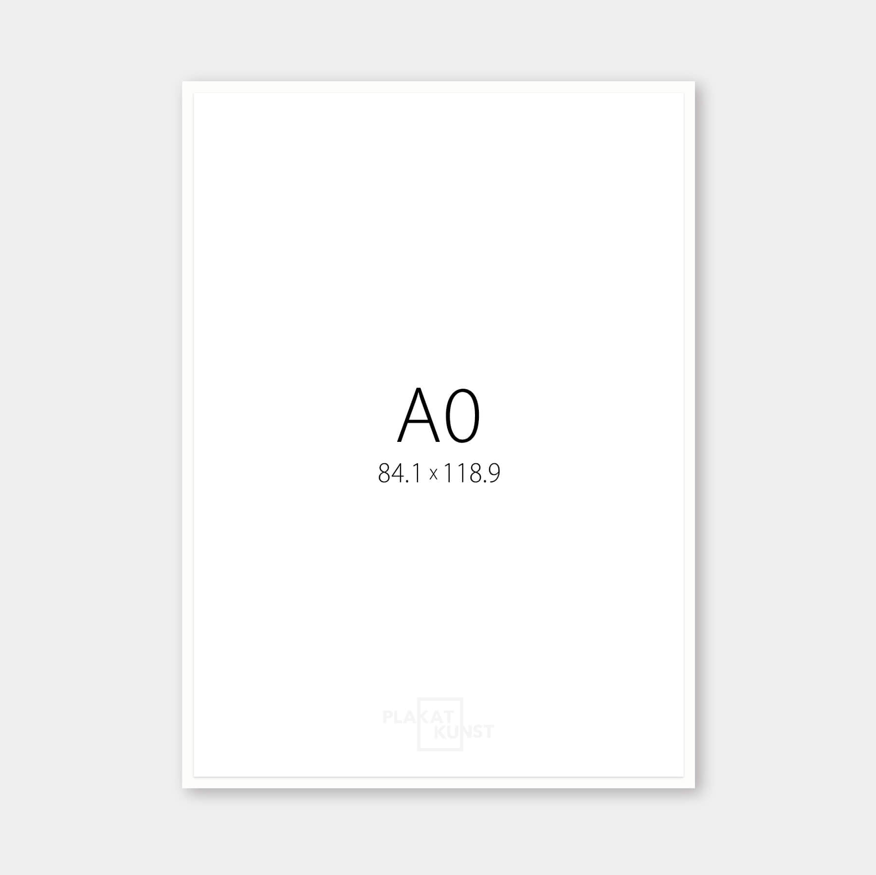 White wooden frame - Wide (20 mm) - A0 (84.1x118.9 cm)