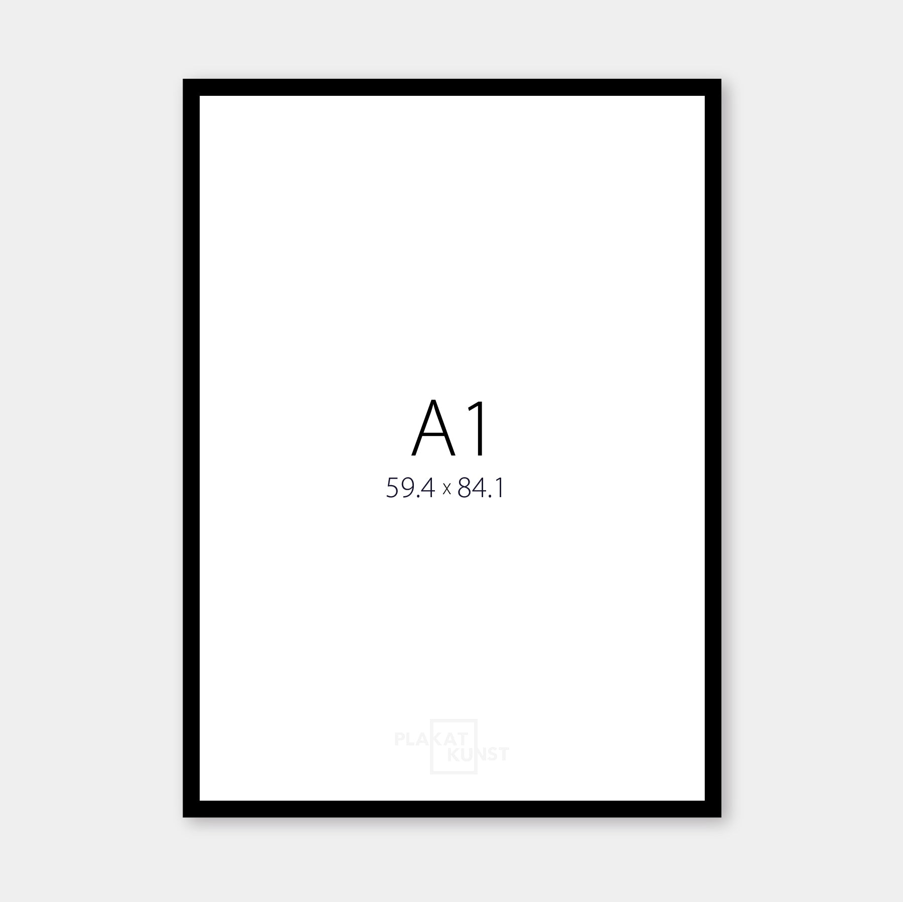 Black wooden frame - Wide (20 mm) - A1 (59.4x84.1 cm)