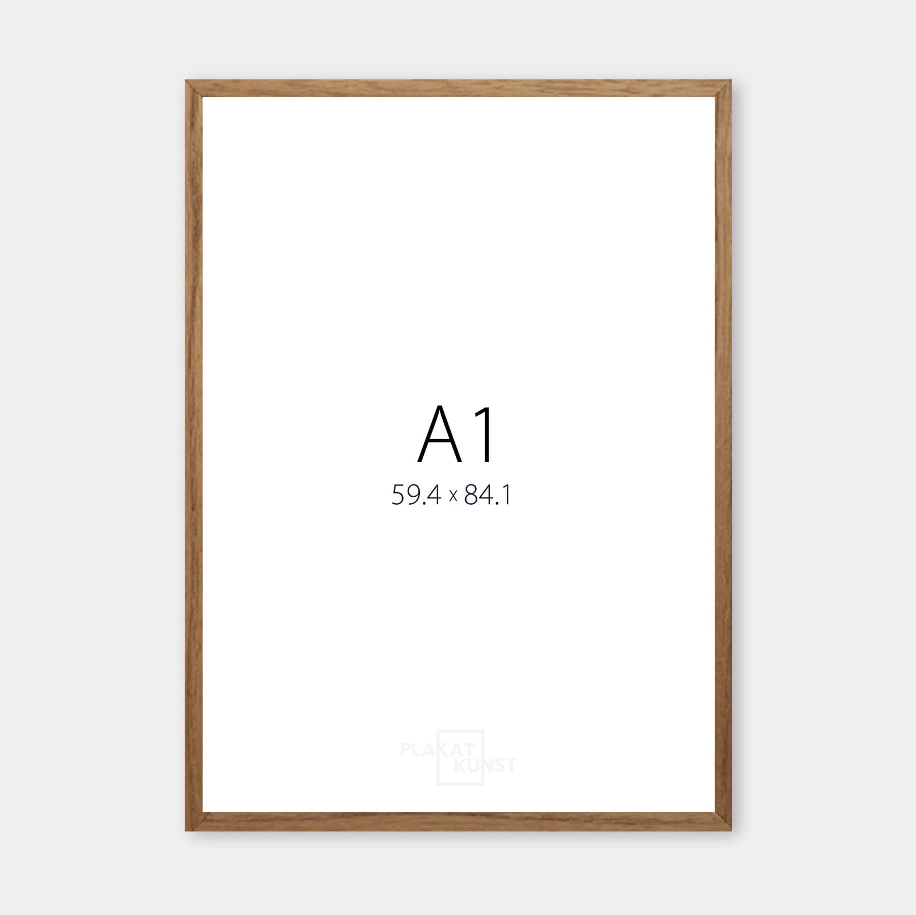 Dark oak frame - Wide (20 mm) - A1 (59.4×84.1 cm)