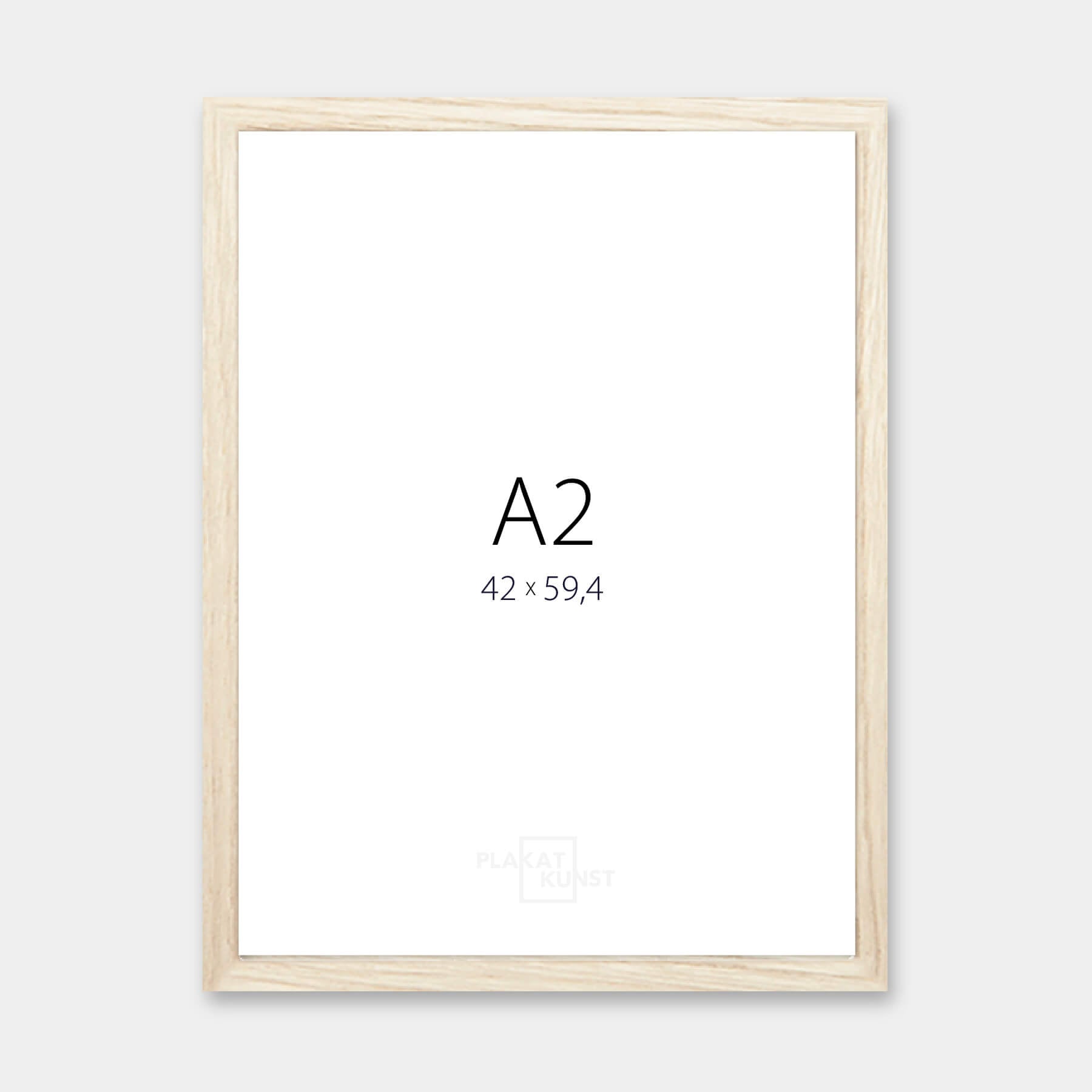 Light oak frame - Wide (20 mm) - A2 (42x59.4 cm)