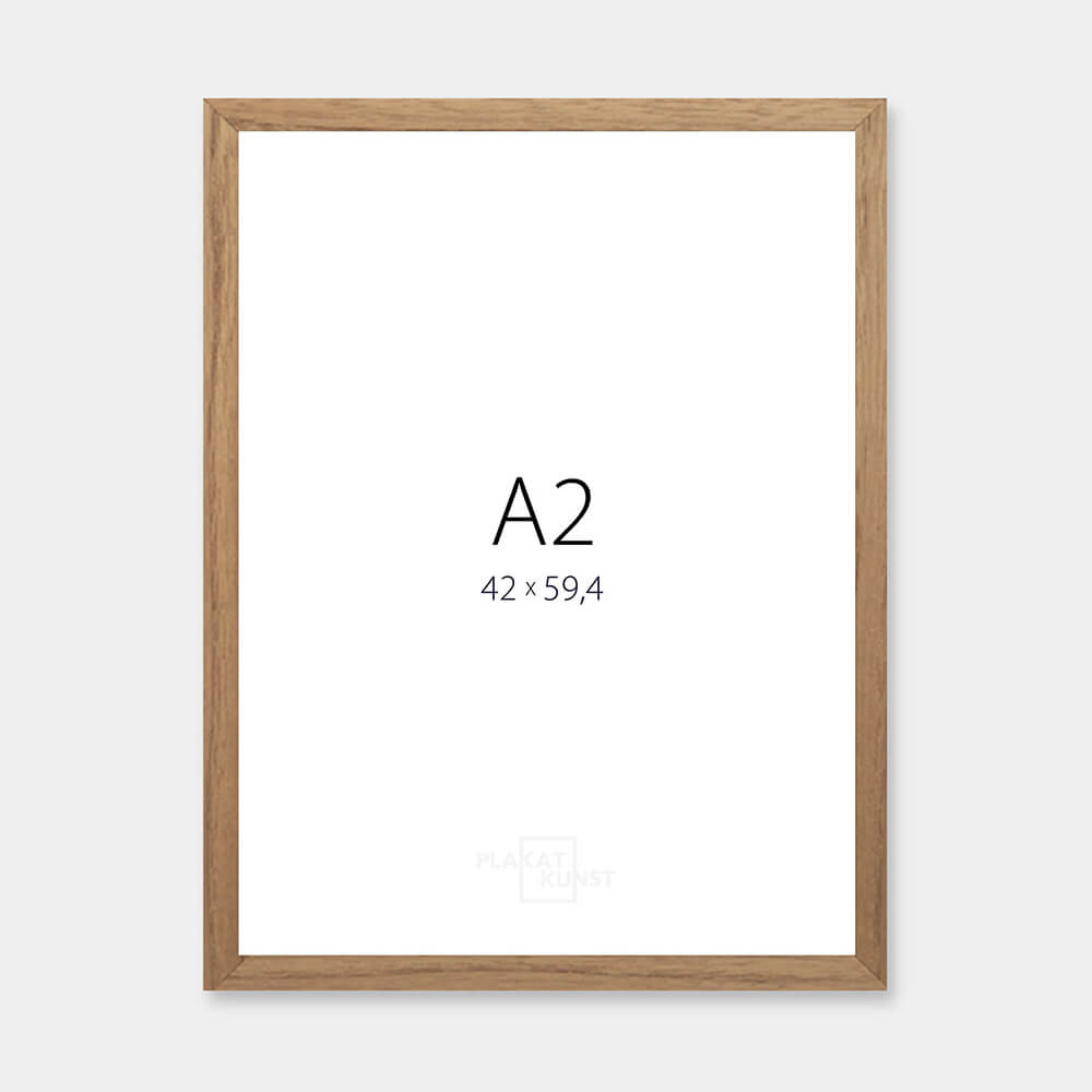 Dark oak frame - Wide (20 mm) - A2 (42x59.4 cm)