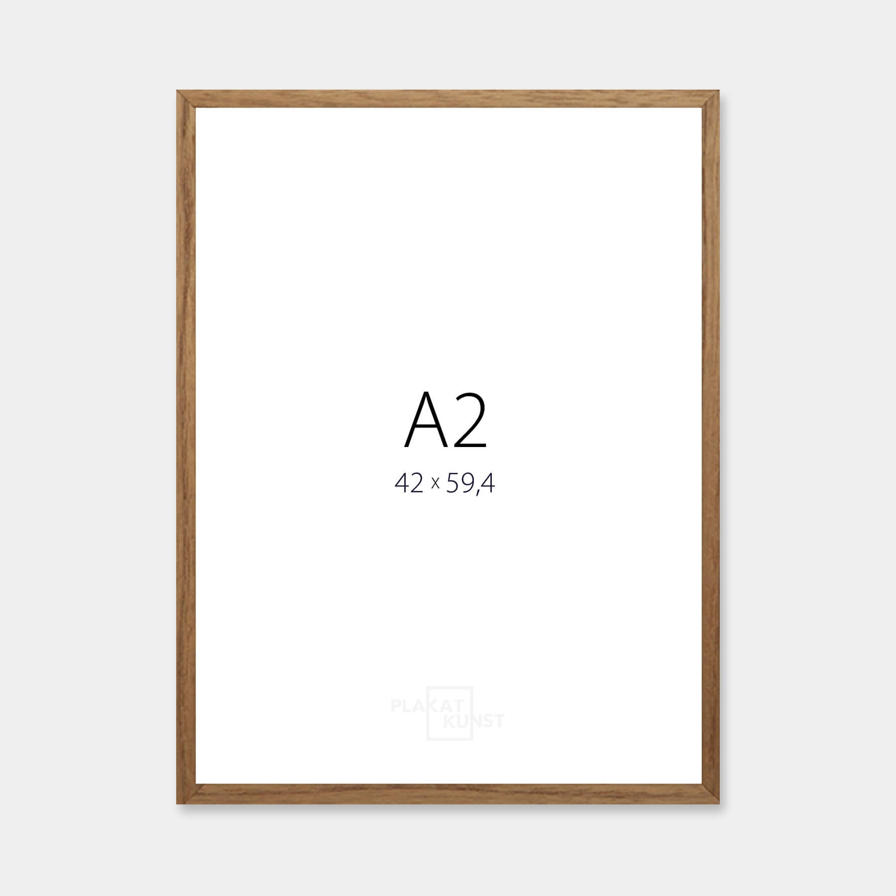 Dark oak frame - Narrow (12 mm) - A2 (42x59.4 cm)