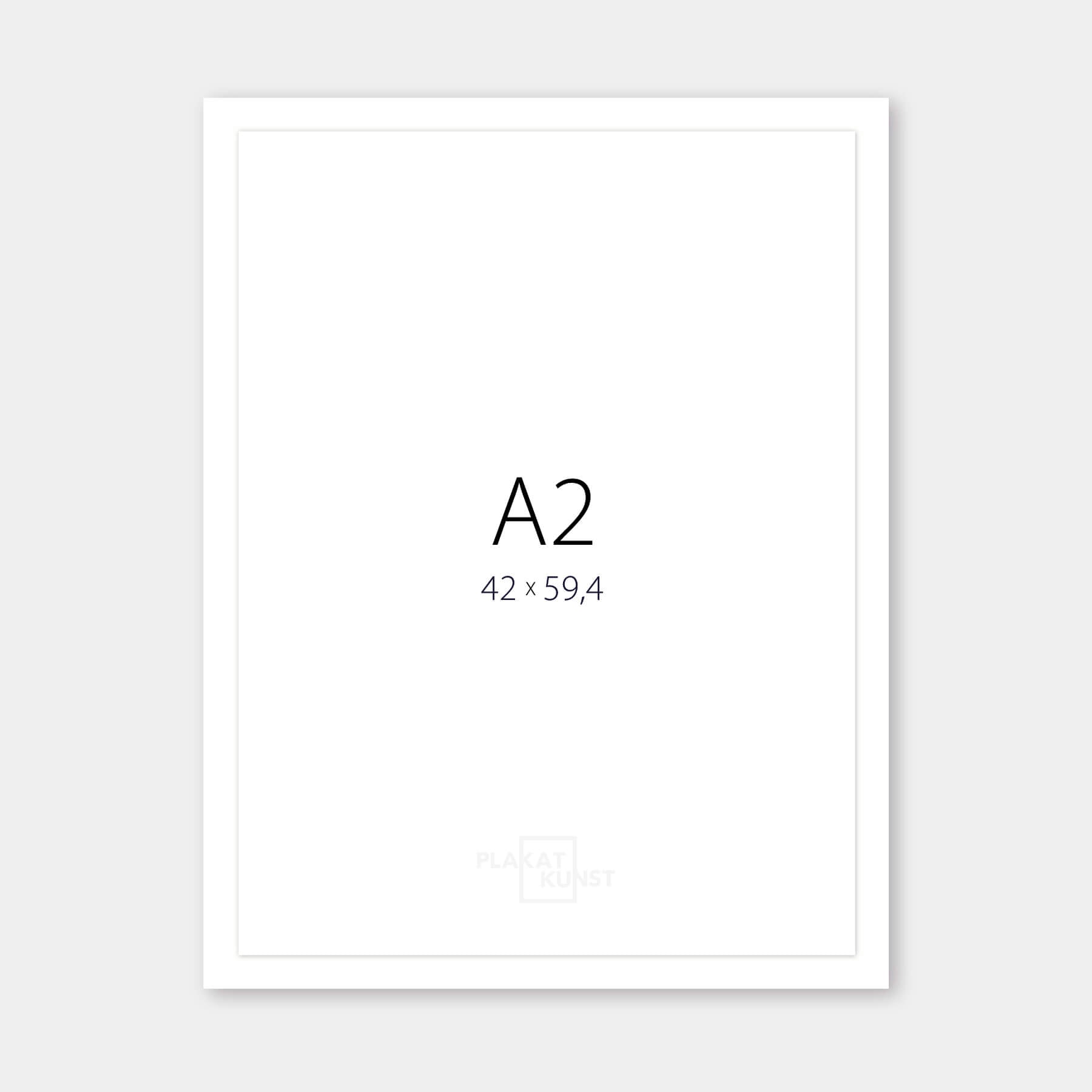 White wooden frame - Wide (20 mm) - A2 (42x59.4 cm)