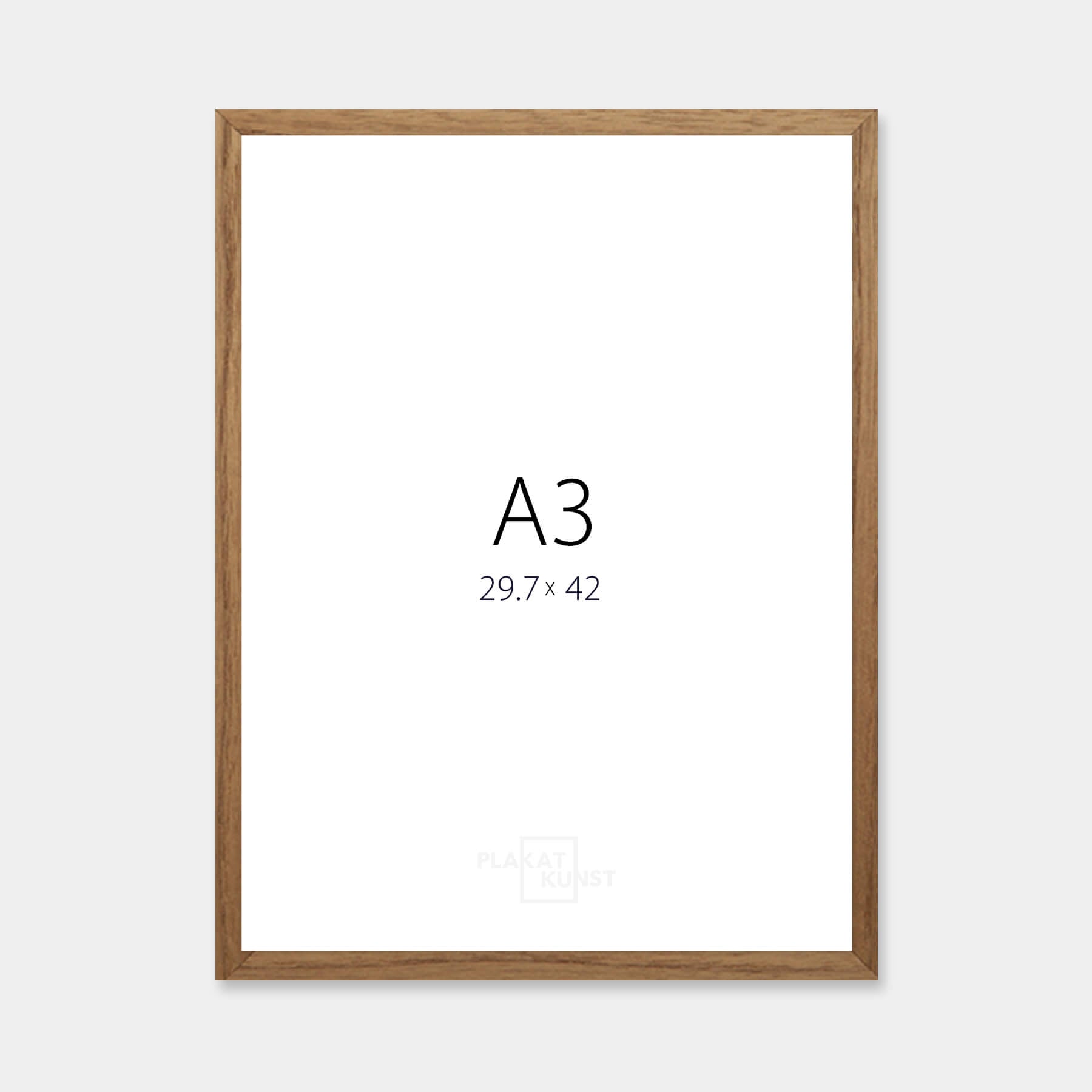 Dark oak frame – Narrow (12 mm) – A3 (30×42 cm)
