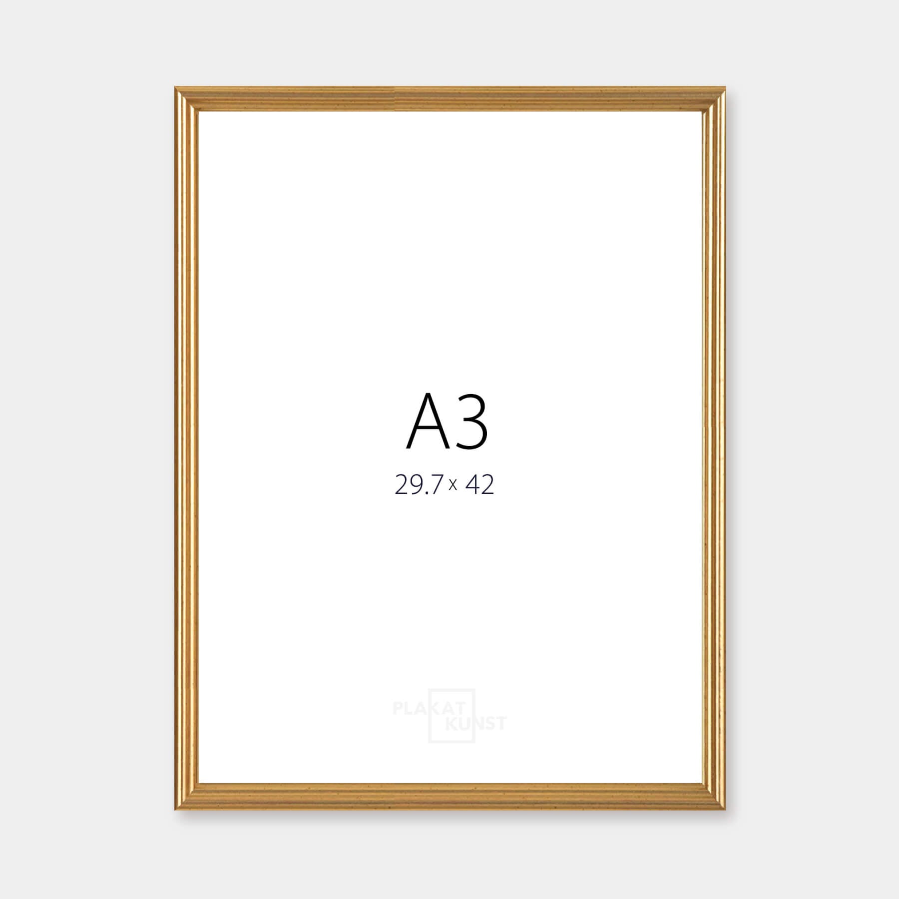 Vintage gold frame - Narrow (16 mm) - A3 (30x42 cm)