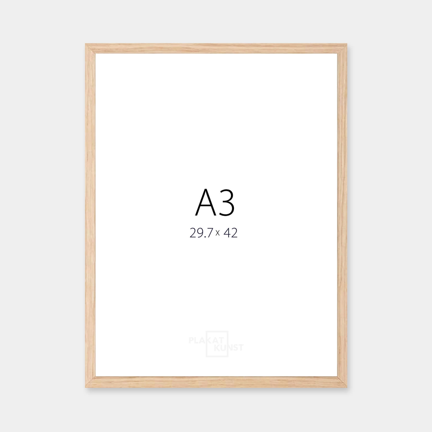 Solid oak frame - Narrow (12 mm) - A3 (30×42 cm)
