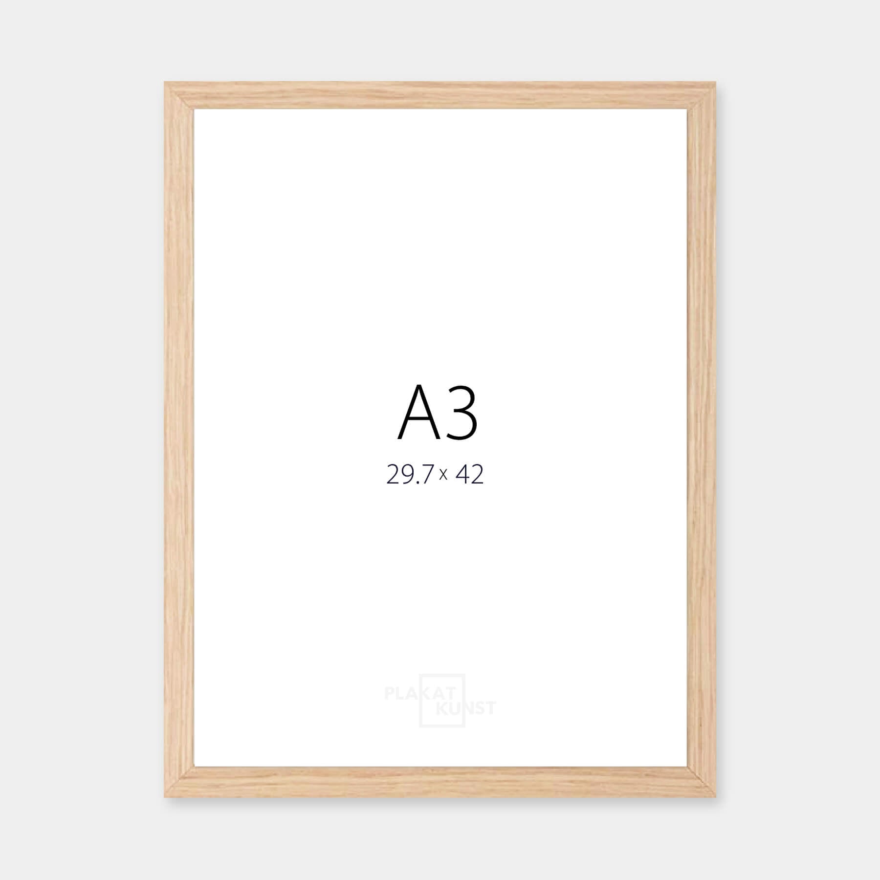 Solid oak frame - Wide (20 mm) - A3 (30×42 cm)