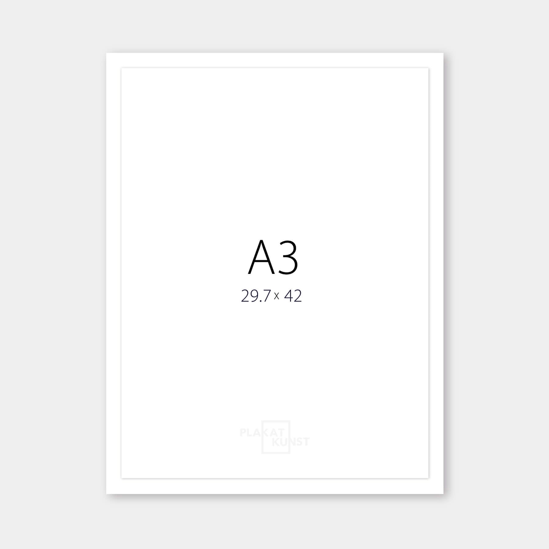 White wooden frame - Narrow (15 mm) - A3 (30×42 cm)