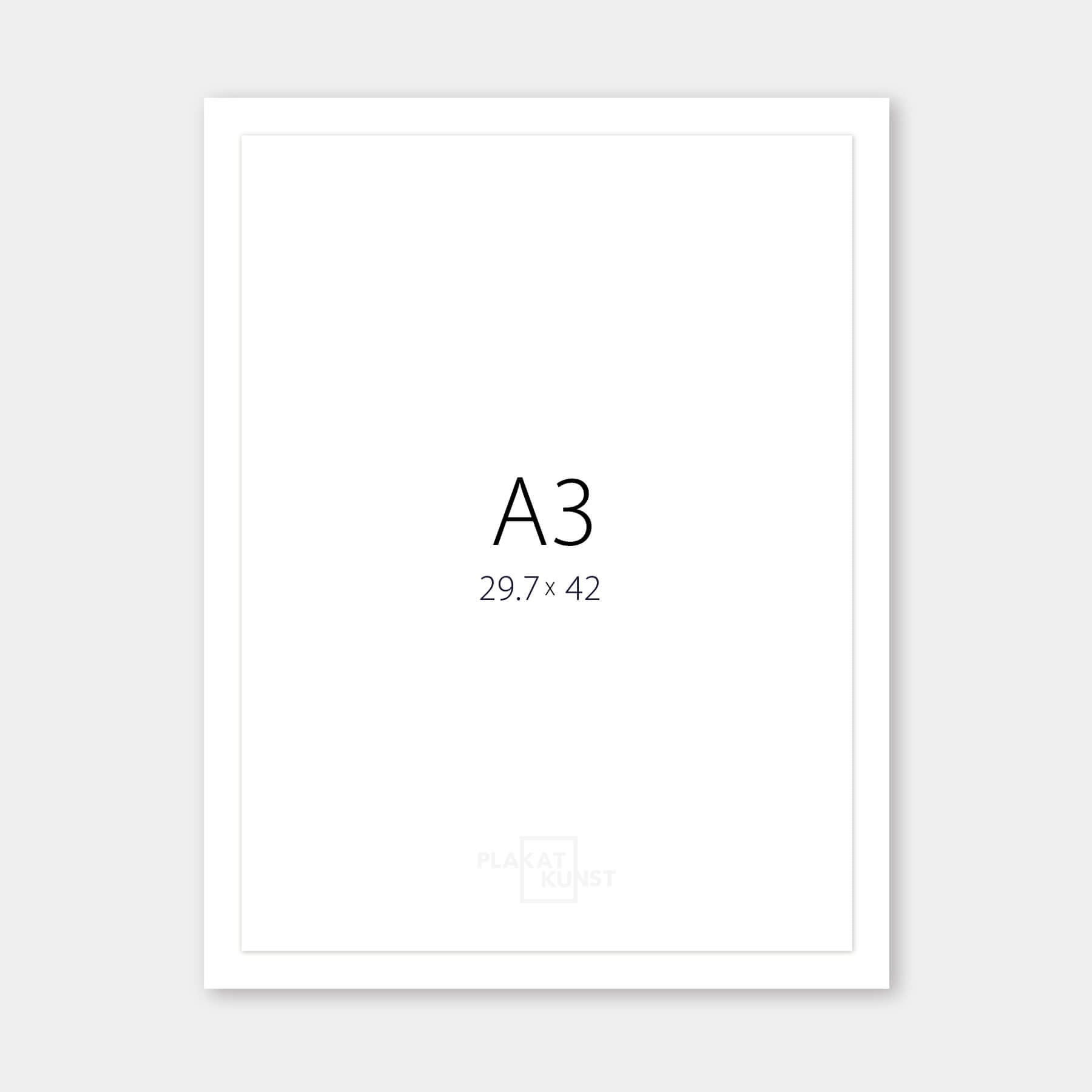 White wooden frame - Wide (20 mm) - A3 (30×42 cm)