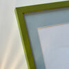 Olive green matte wooden frame - Narrow (15 mm) - A2 (42x59.4 cm)