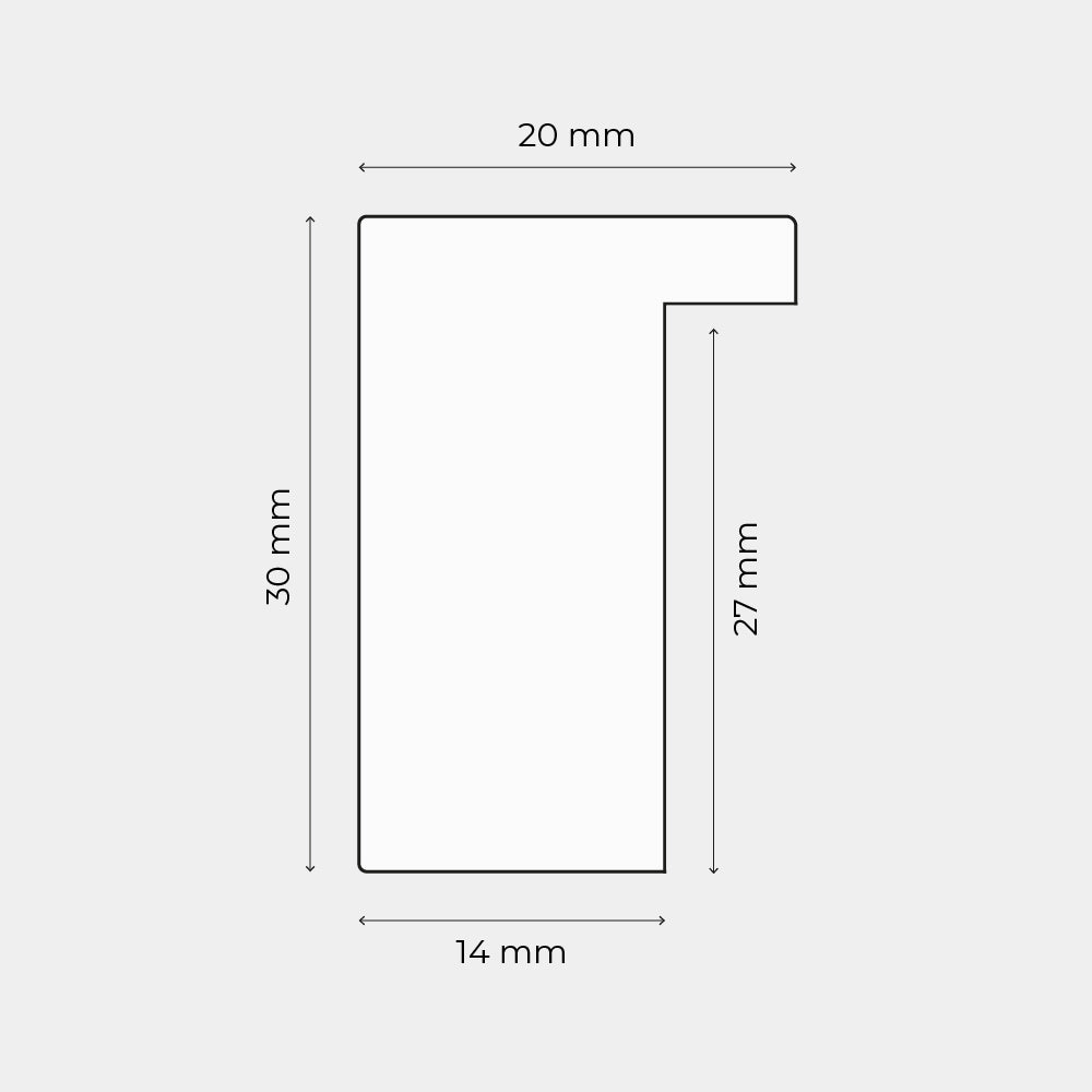 Black wooden frame - Wide (20x30 mm)