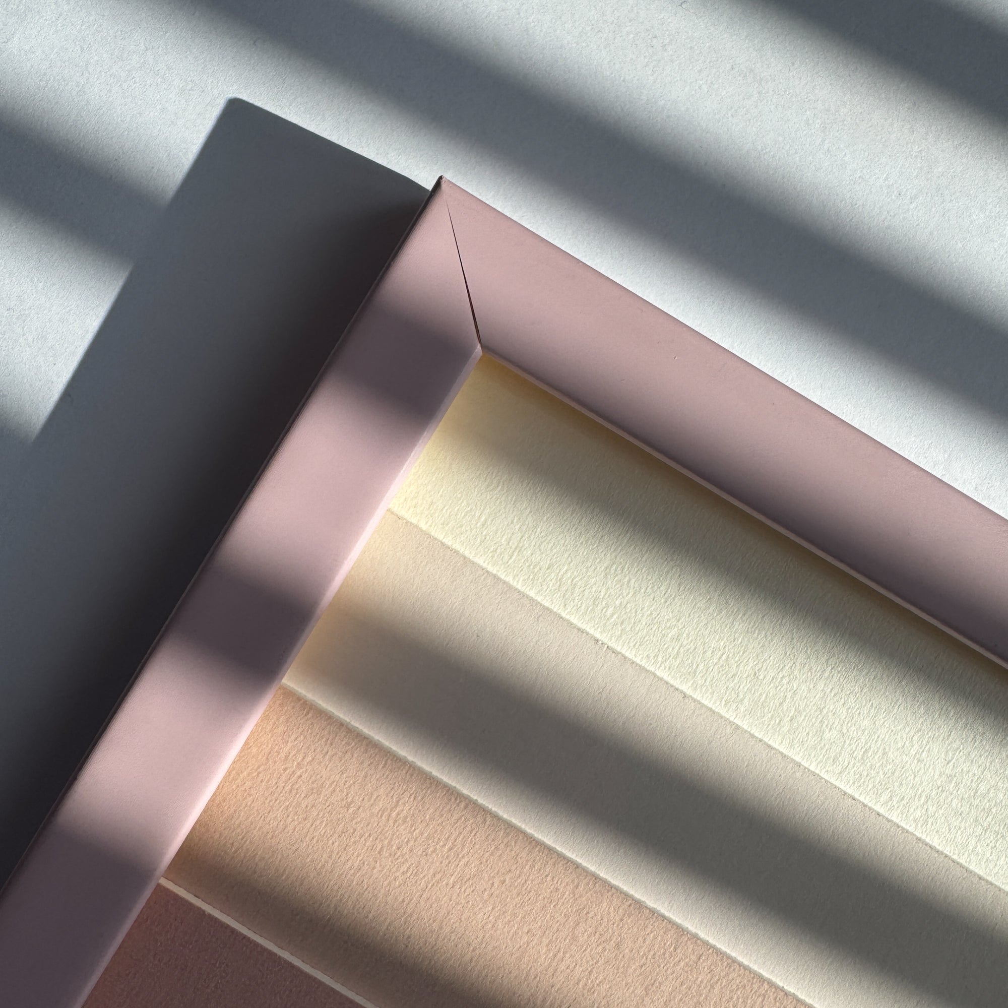 Pink matte wooden frame - Narrow (15 mm)