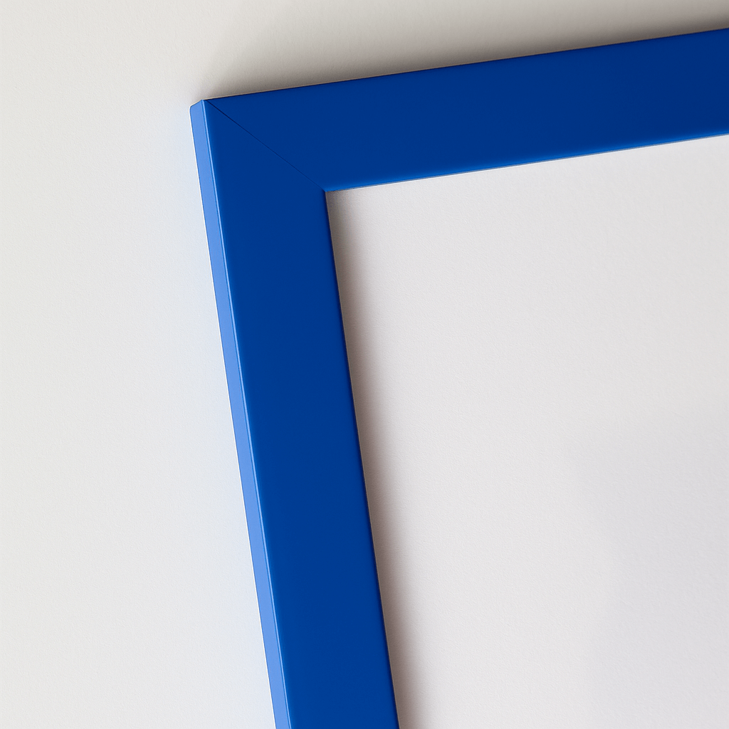 Blue matte wooden frame - Narrow (15 mm)