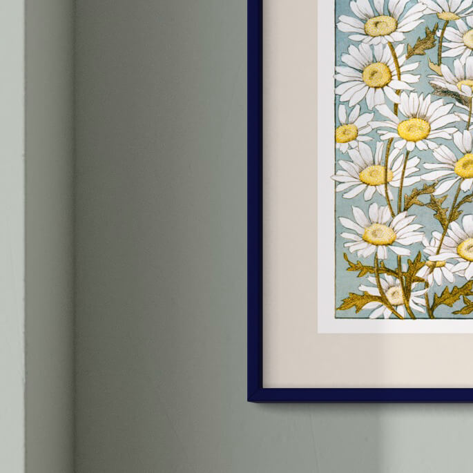 Dark blue matte wooden frame - Narrow (15 mm) - A4 (21x29.7 cm)
