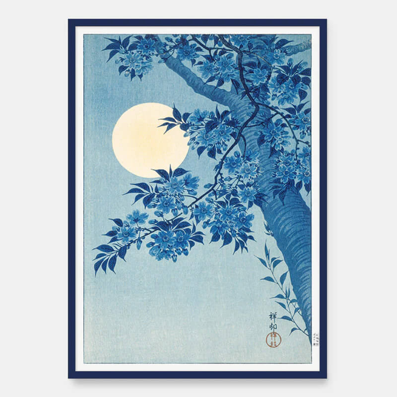 Cherry tree on a moonlit night