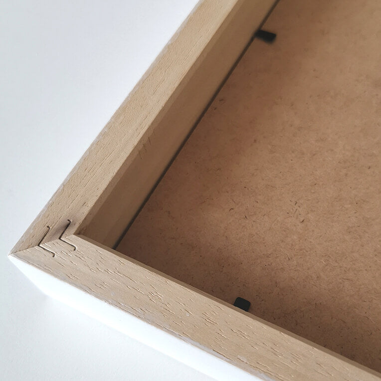 White wooden frame - Wide (20 mm) - 100x140 cm