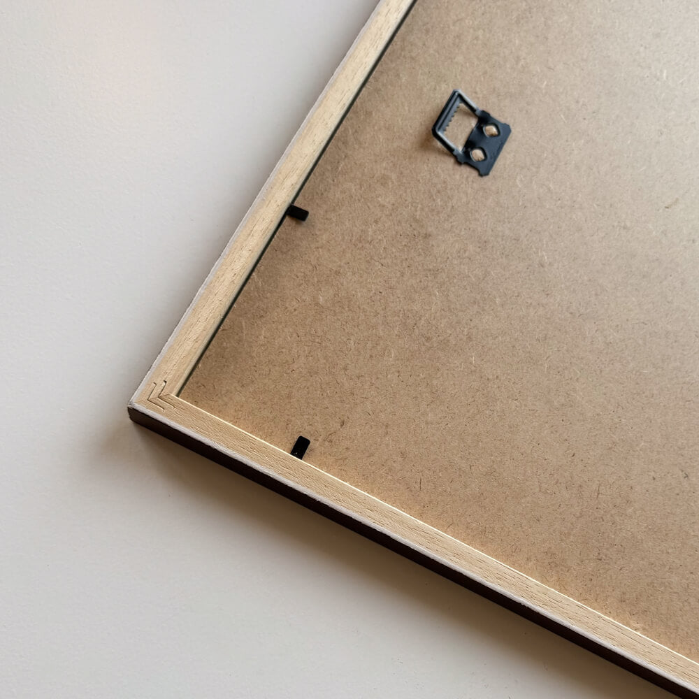 Brown matte wooden frame - Narrow (15 mm) - A2 (42x59.4 cm)